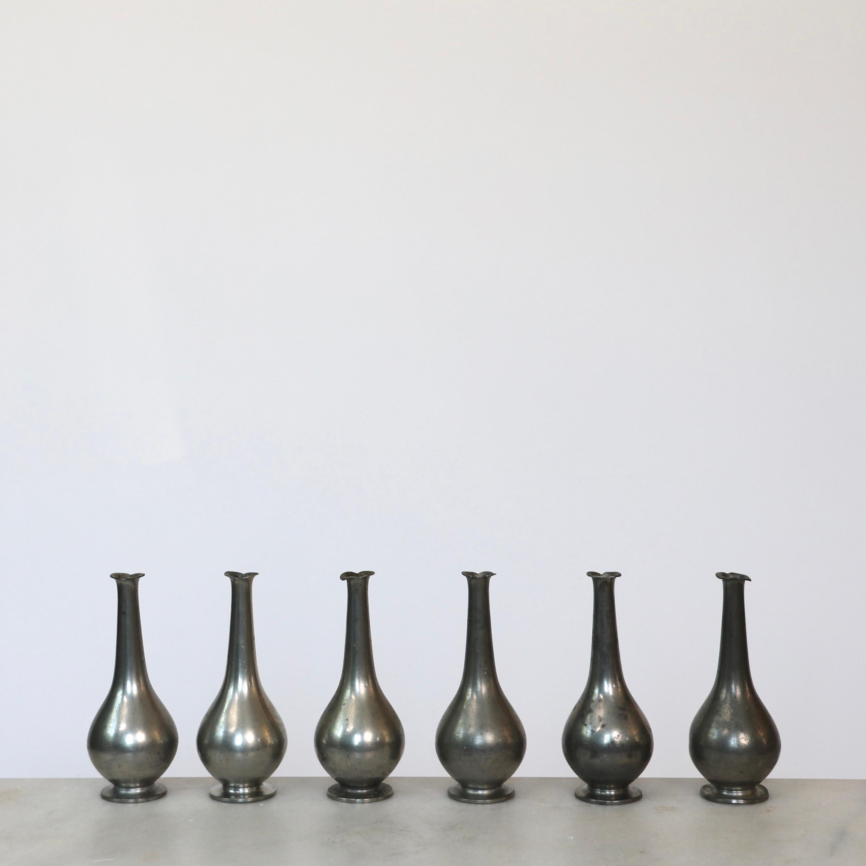 Collection of Pewter Vases by Just Andersen, 1920s, Denmark For Sale 6