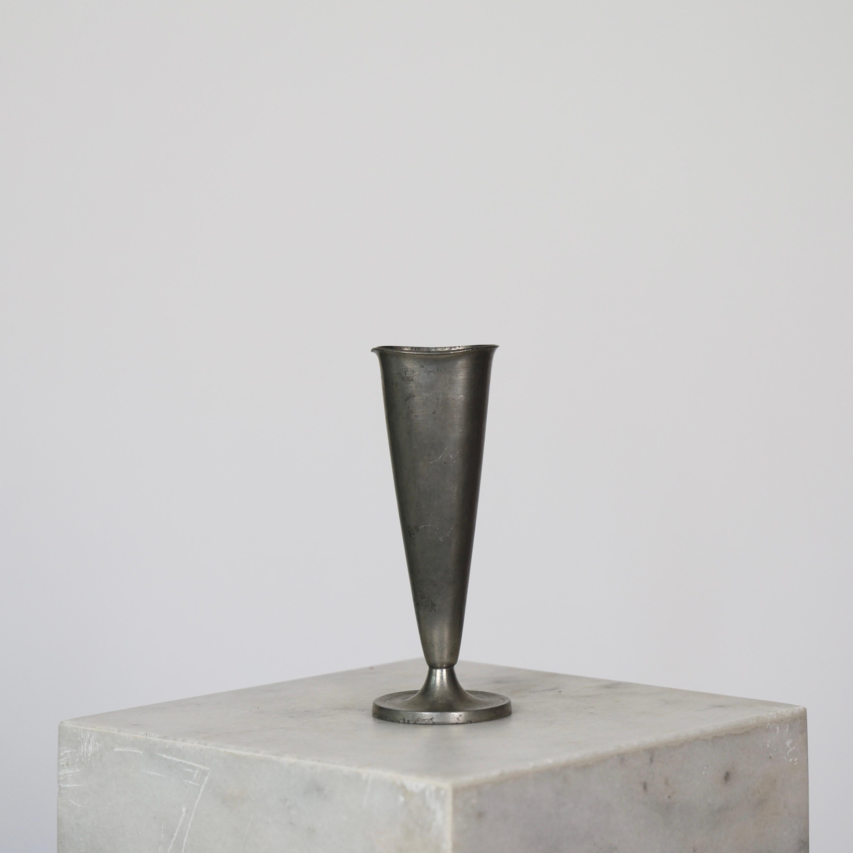 Danish Pewter Vase by Just Andersen, 1950s, Denmark For Sale