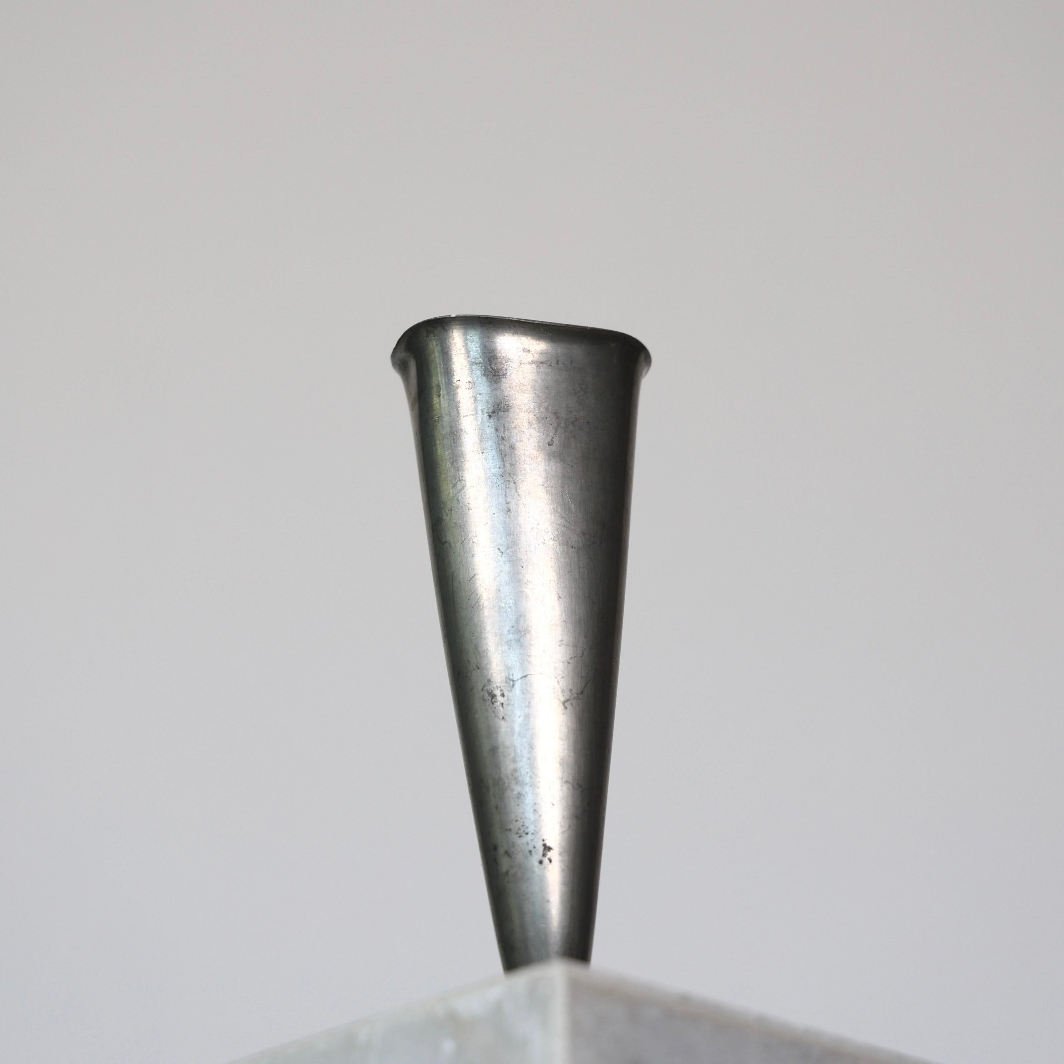 Pewter Vase by Just Andersen, 1950s, Denmark In Fair Condition For Sale In Værløse, DK