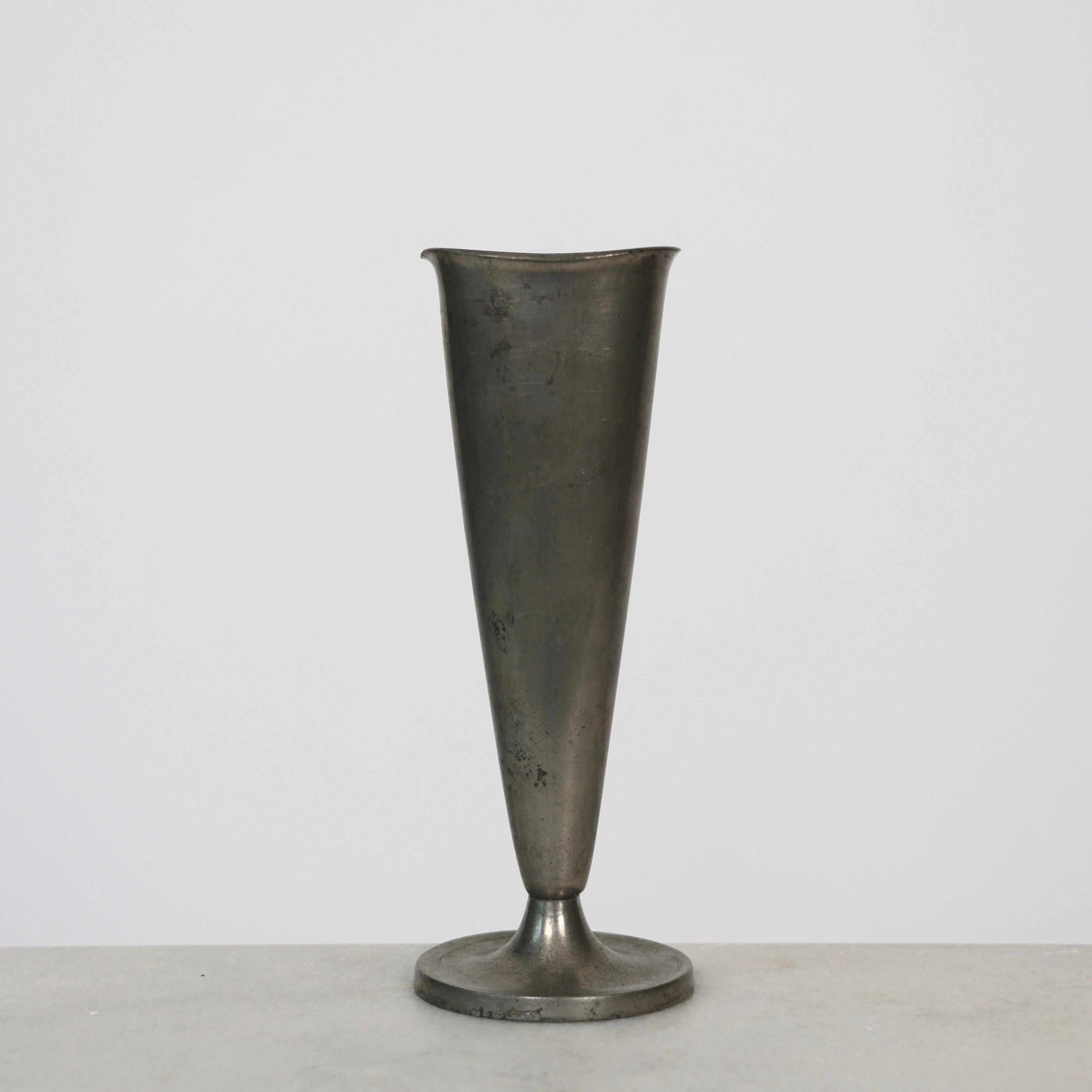 Mid-20th Century Pewter Vase by Just Andersen, 1950s, Denmark For Sale