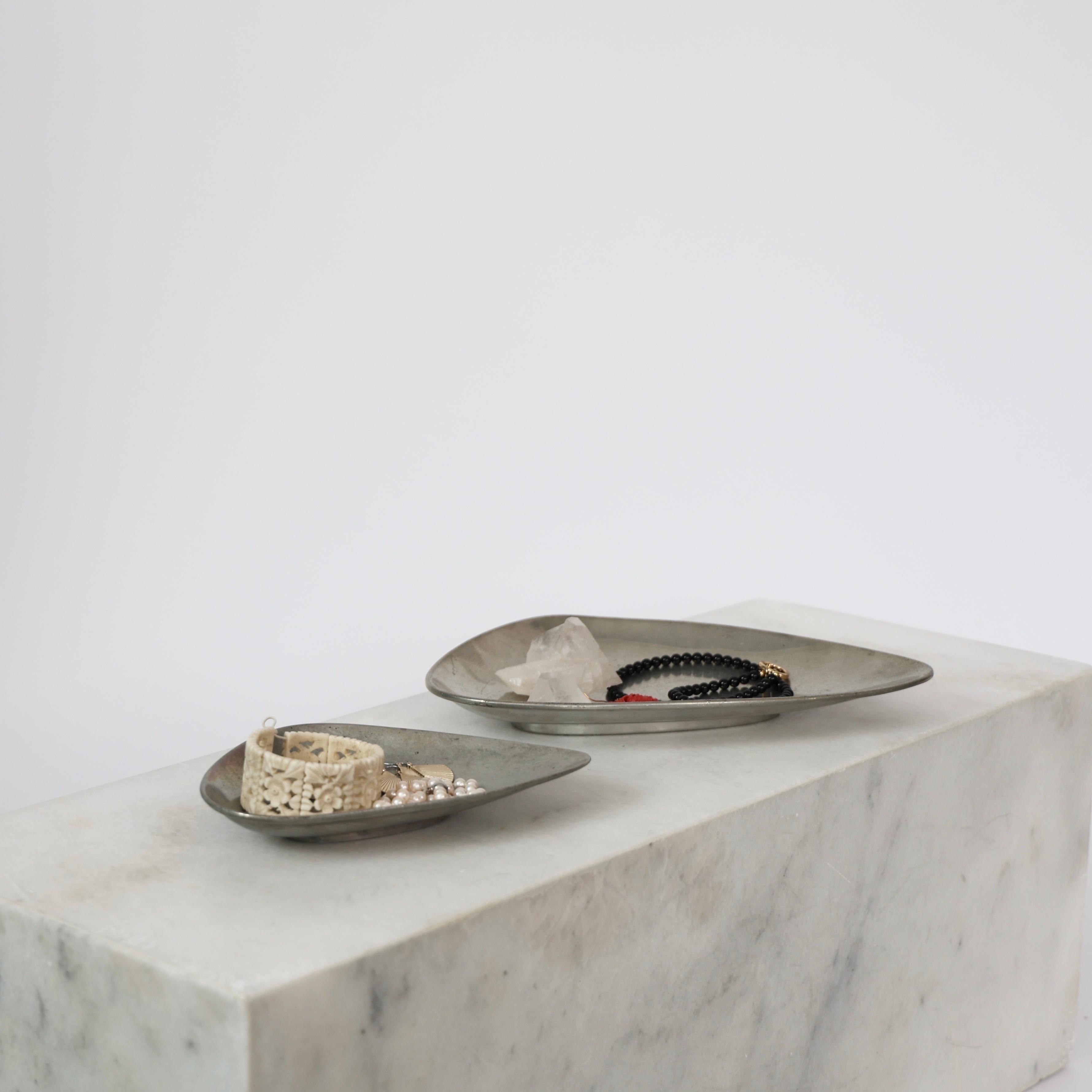Danish Pewter Plates designed by Arne Erkers for Just Andersen, 1950s, Denmark For Sale