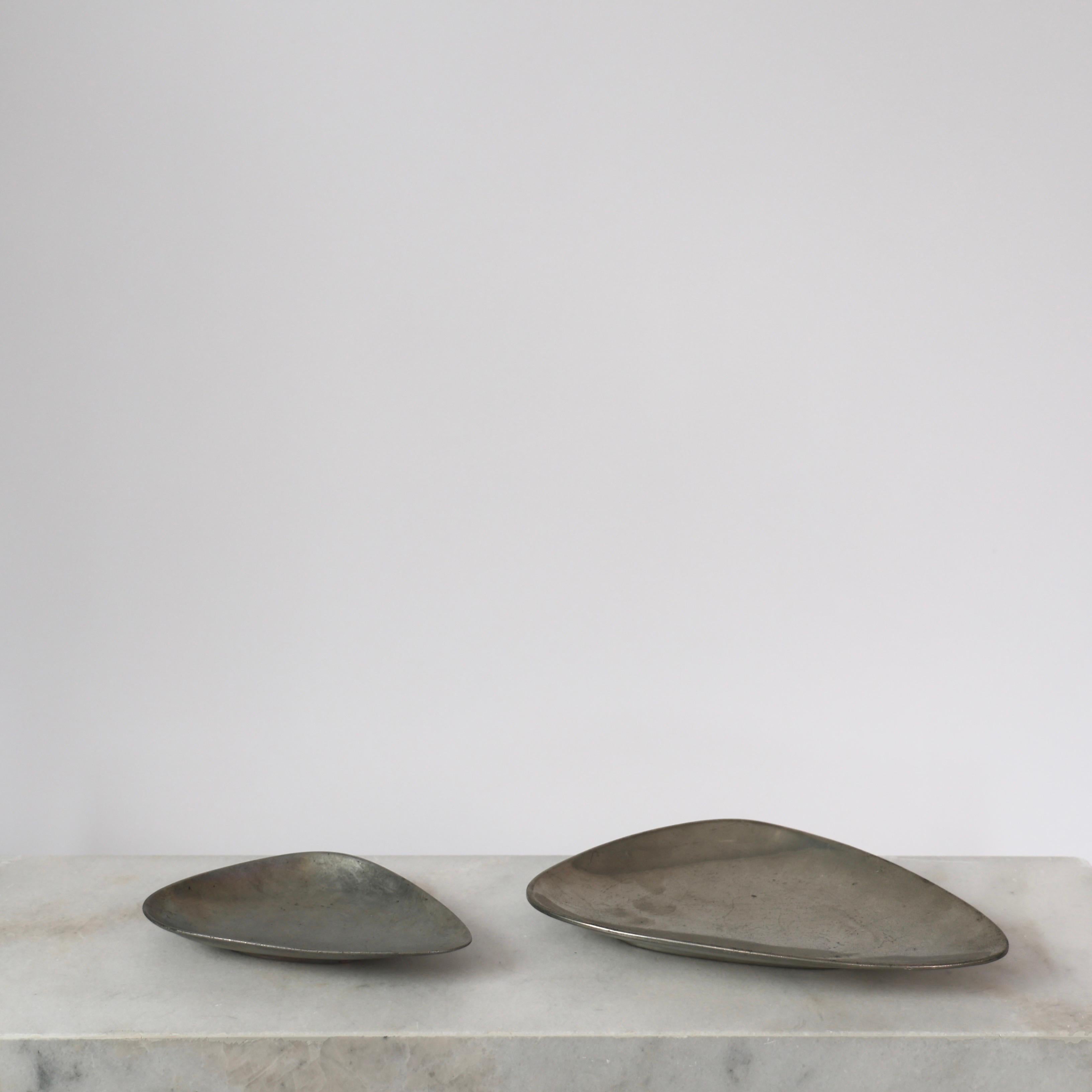 Pewter Plates designed by Arne Erkers for Just Andersen, 1950s, Denmark For Sale 1