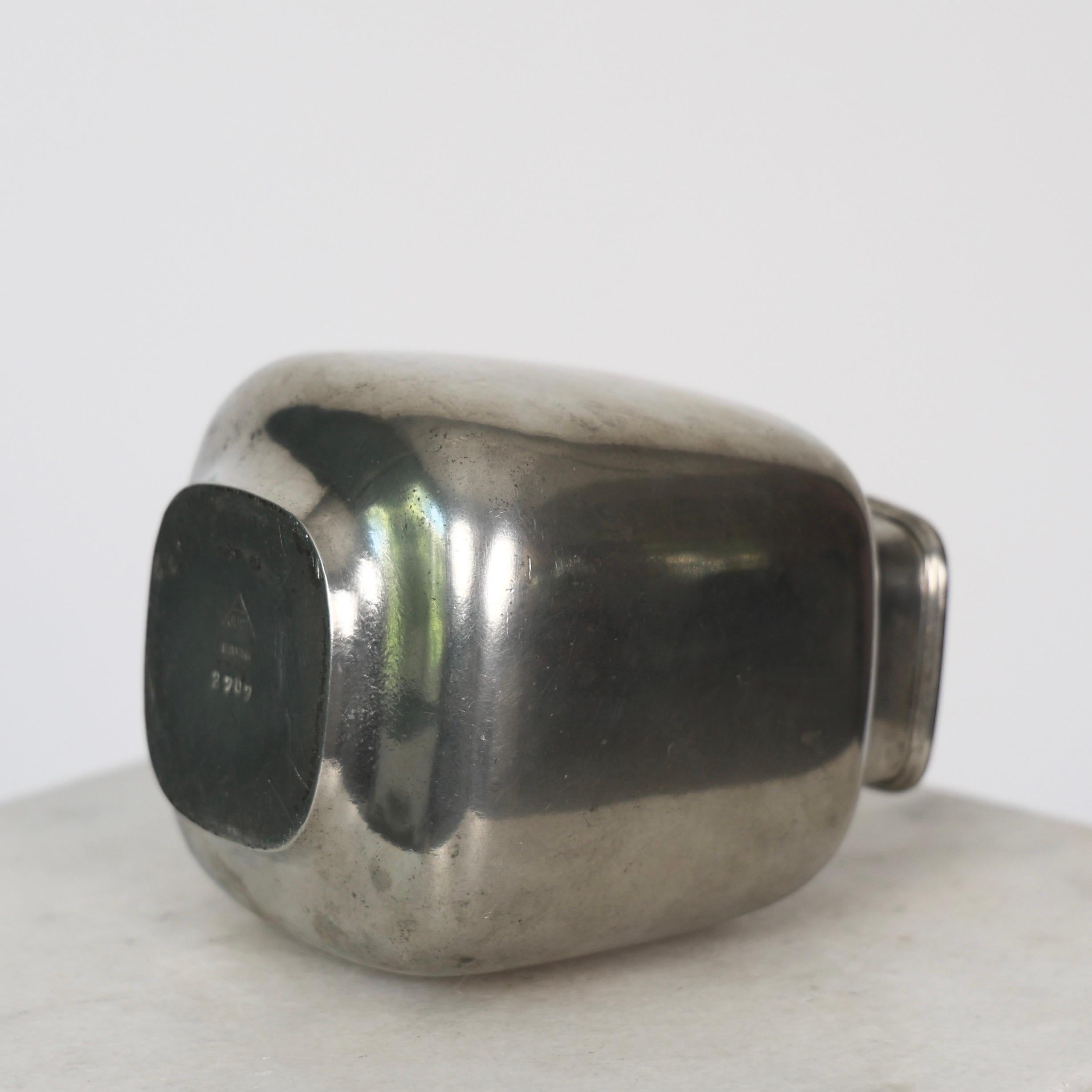Square Pewter Vase by Just Andersen, 1950s, Denmark For Sale 2