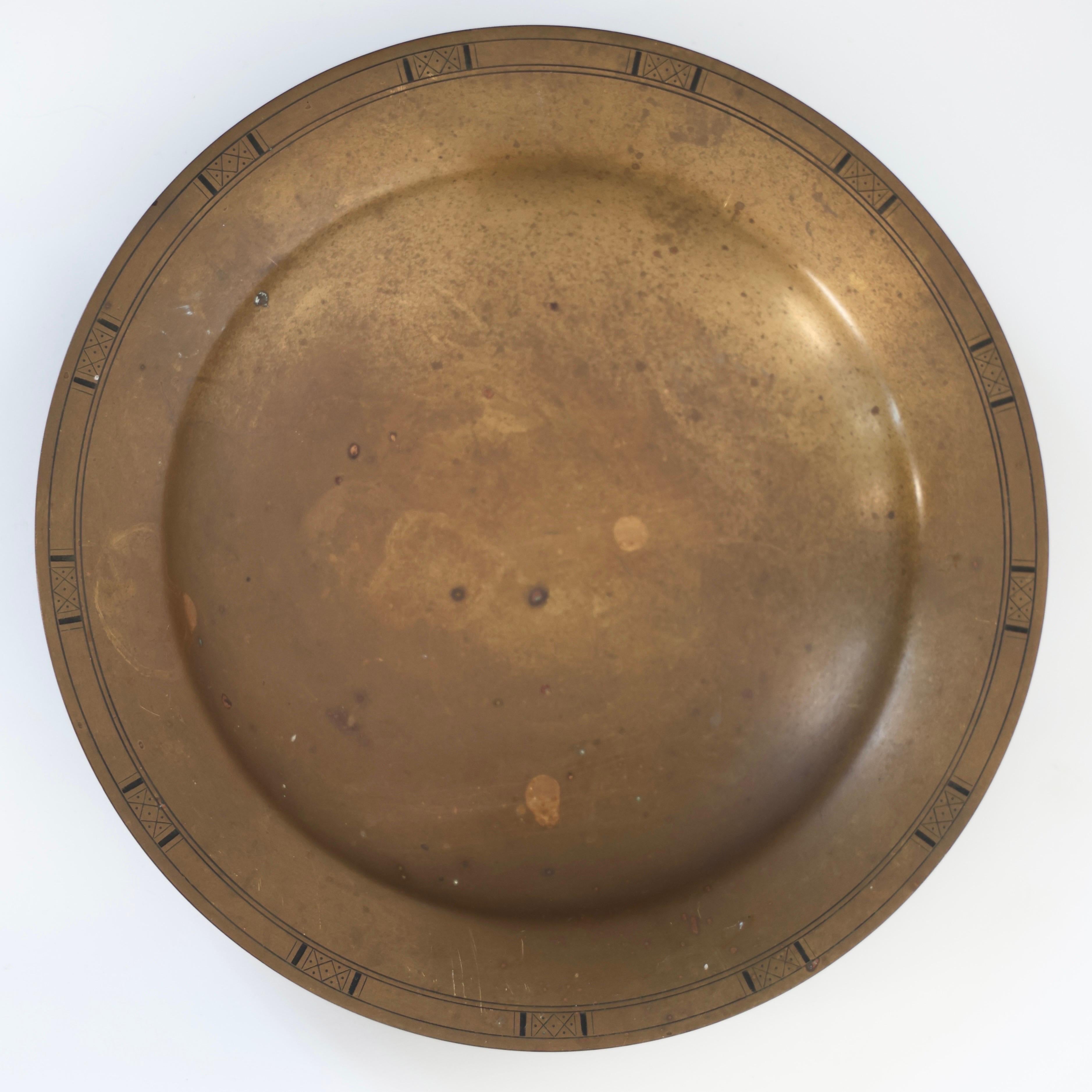 Pedestal Bronze Bowl by Just Andersen, 1930s, Denmark For Sale 3