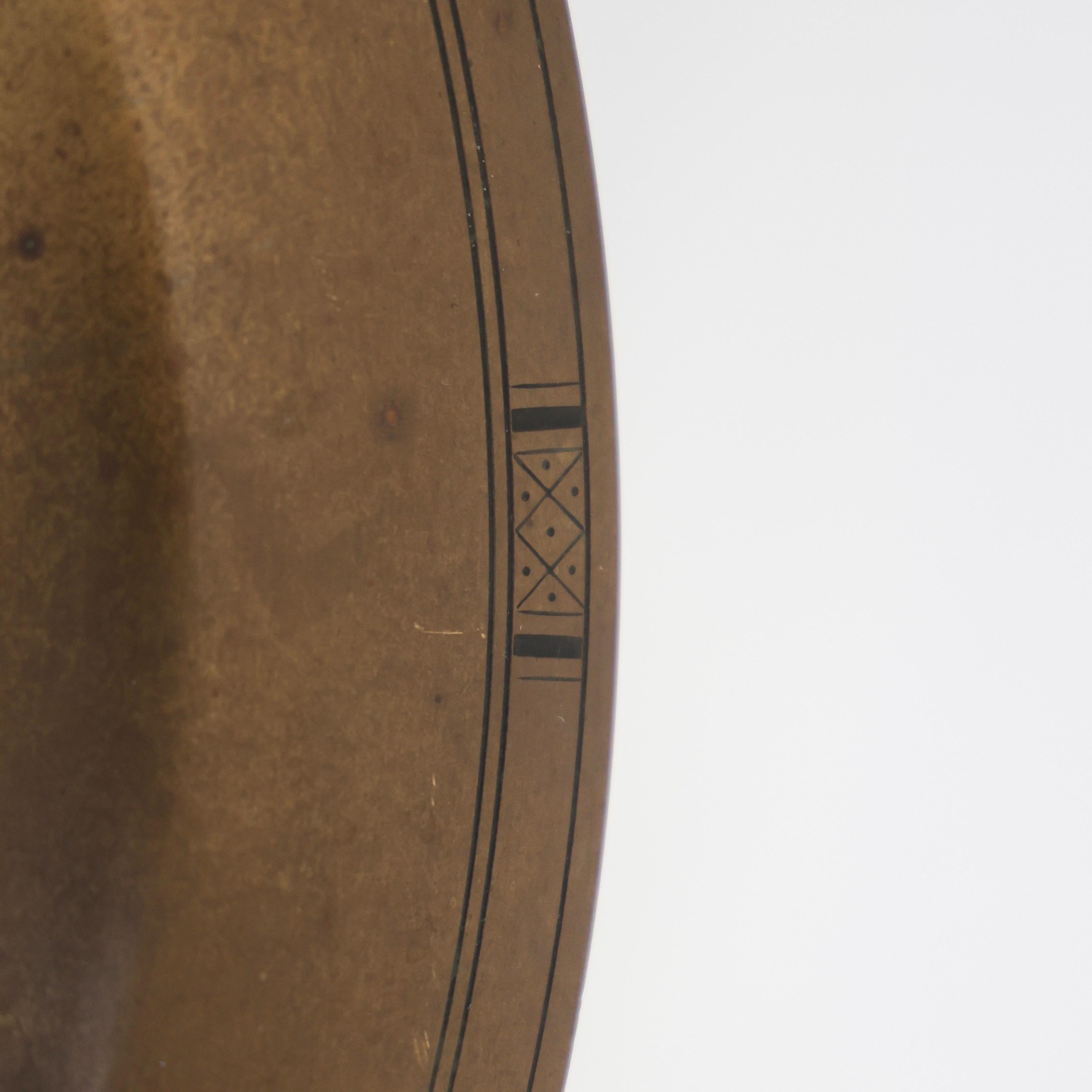 Mid-20th Century Pedestal Bronze Bowl by Just Andersen, 1930s, Denmark For Sale