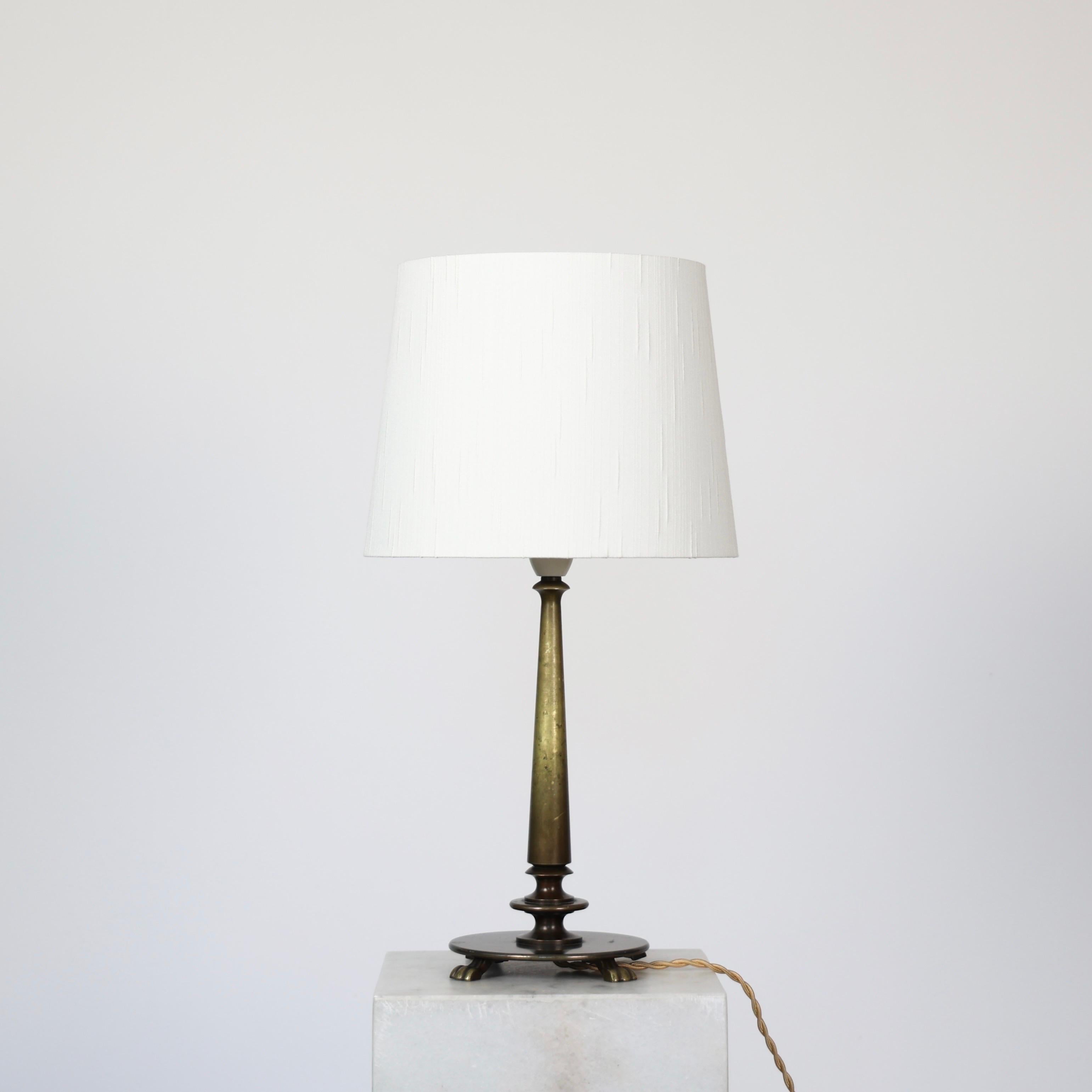 Danish Art Deco Bronze Lamp, 1930s, Denmark For Sale 1
