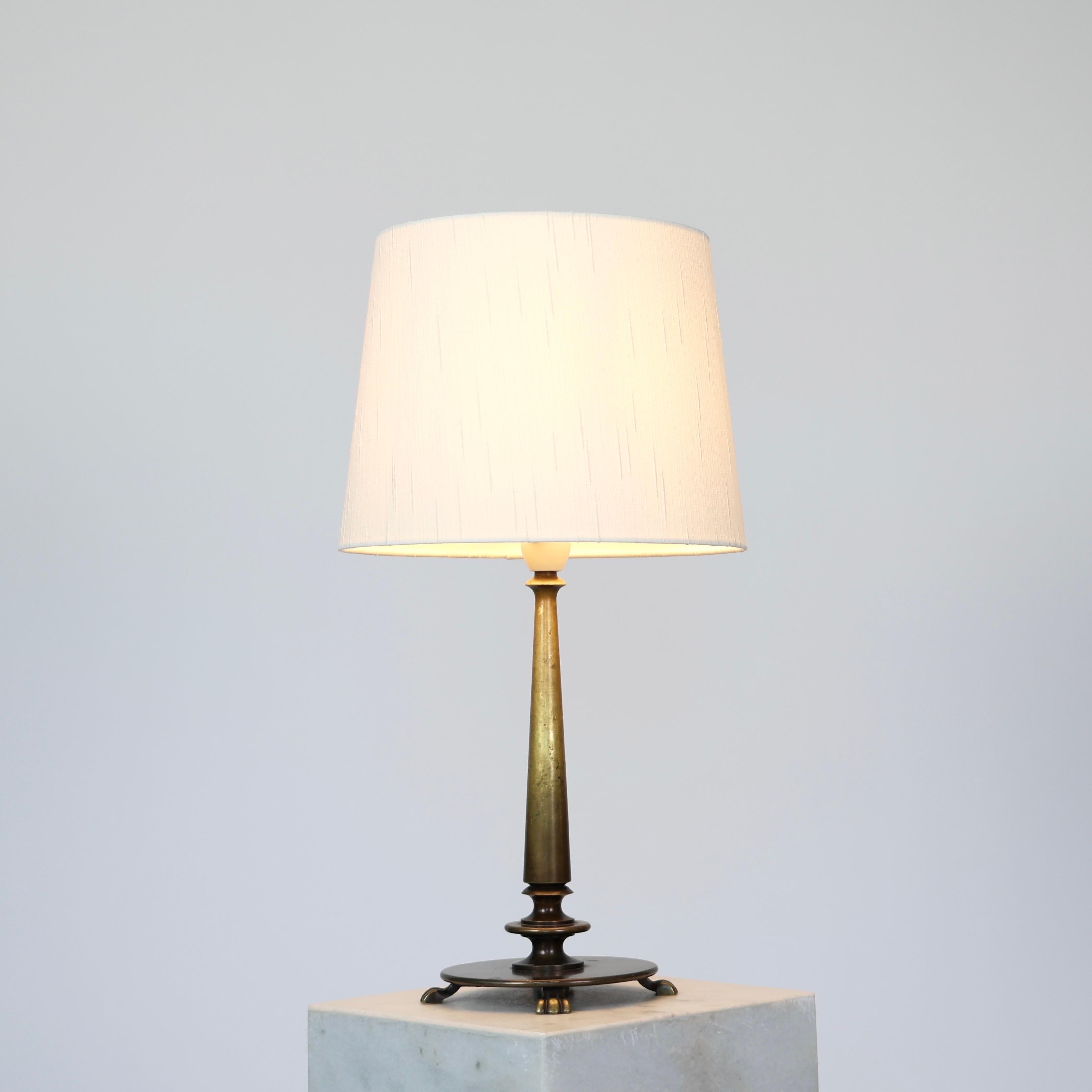 Danish Art Deco Bronze Lamp, 1930s, Denmark For Sale 7