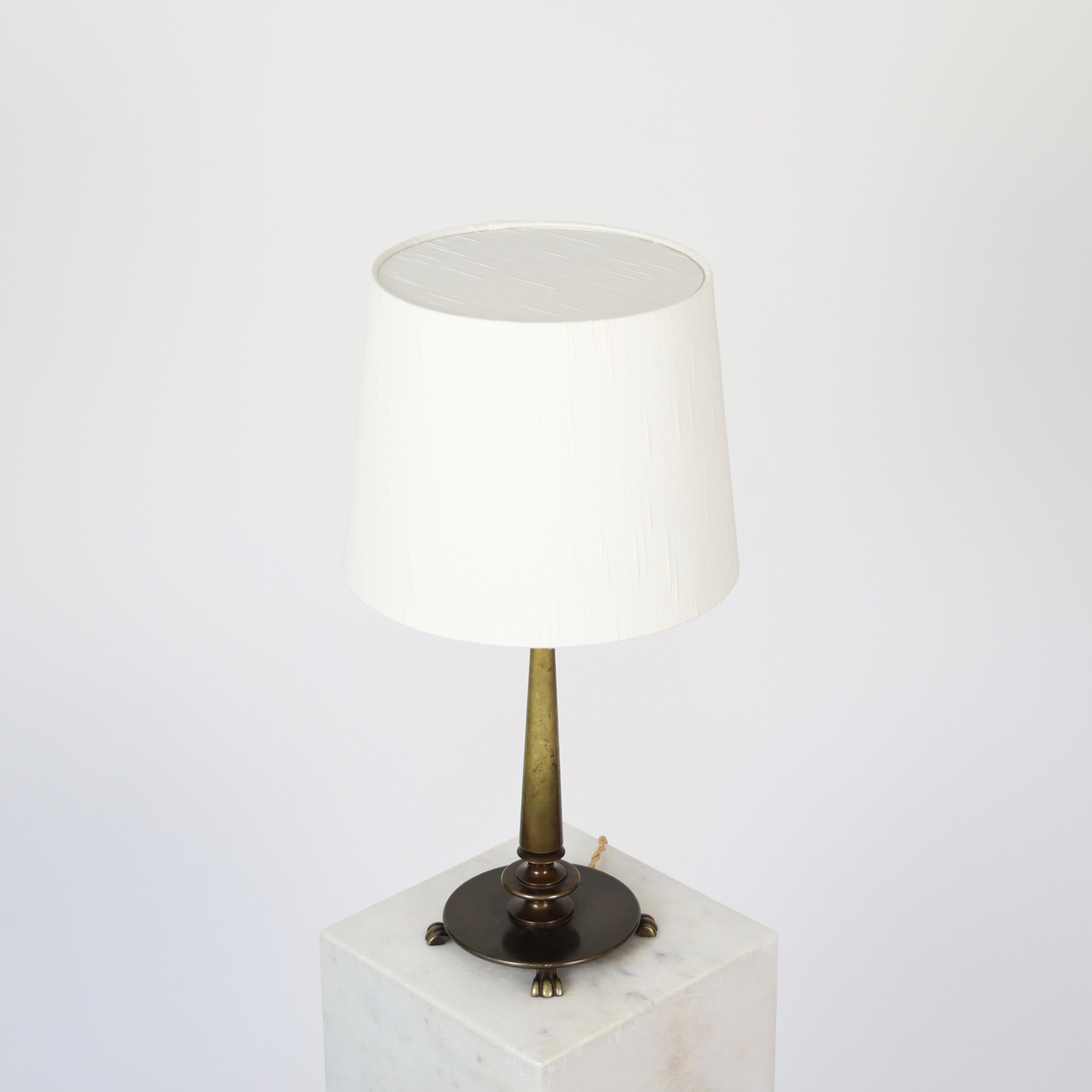 Danish Art Deco Bronze Lamp, 1930s, Denmark For Sale 3