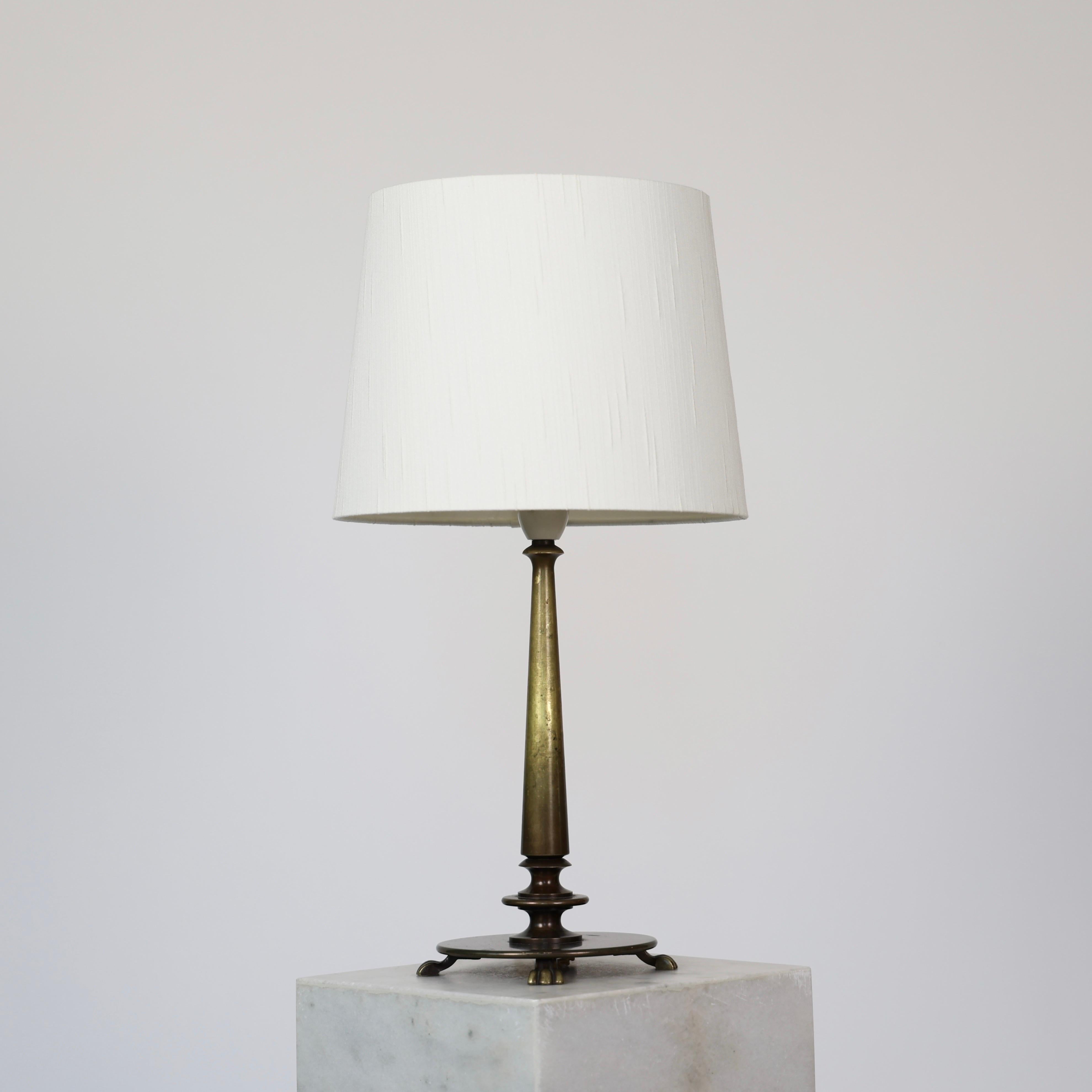 Mid-20th Century Danish Art Deco Bronze Lamp, 1930s, Denmark For Sale
