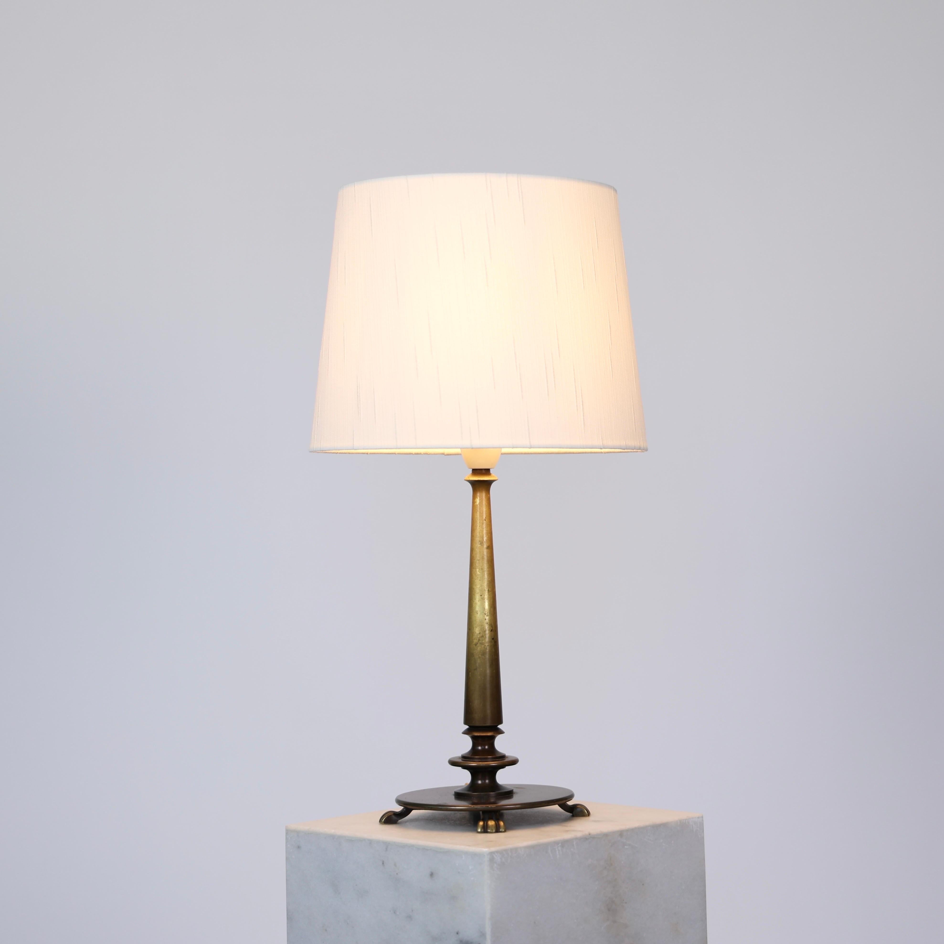 Danish Art Deco Bronze Lamp, 1930s, Denmark In Good Condition For Sale In Værløse, DK
