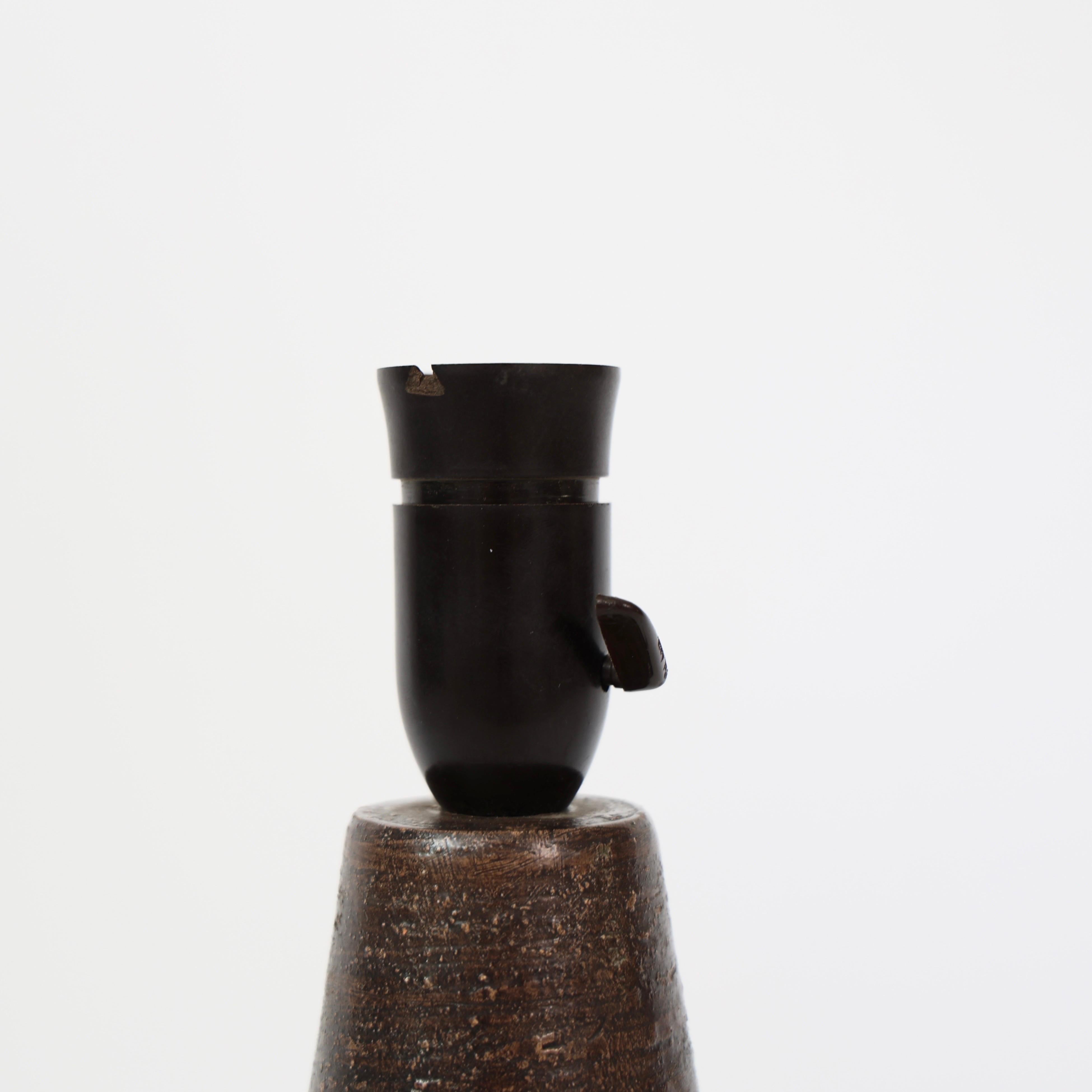 Schreibtischlampe aus Steingut von Svend Aage Holm Sorensen, 1950er Jahre im Angebot 3