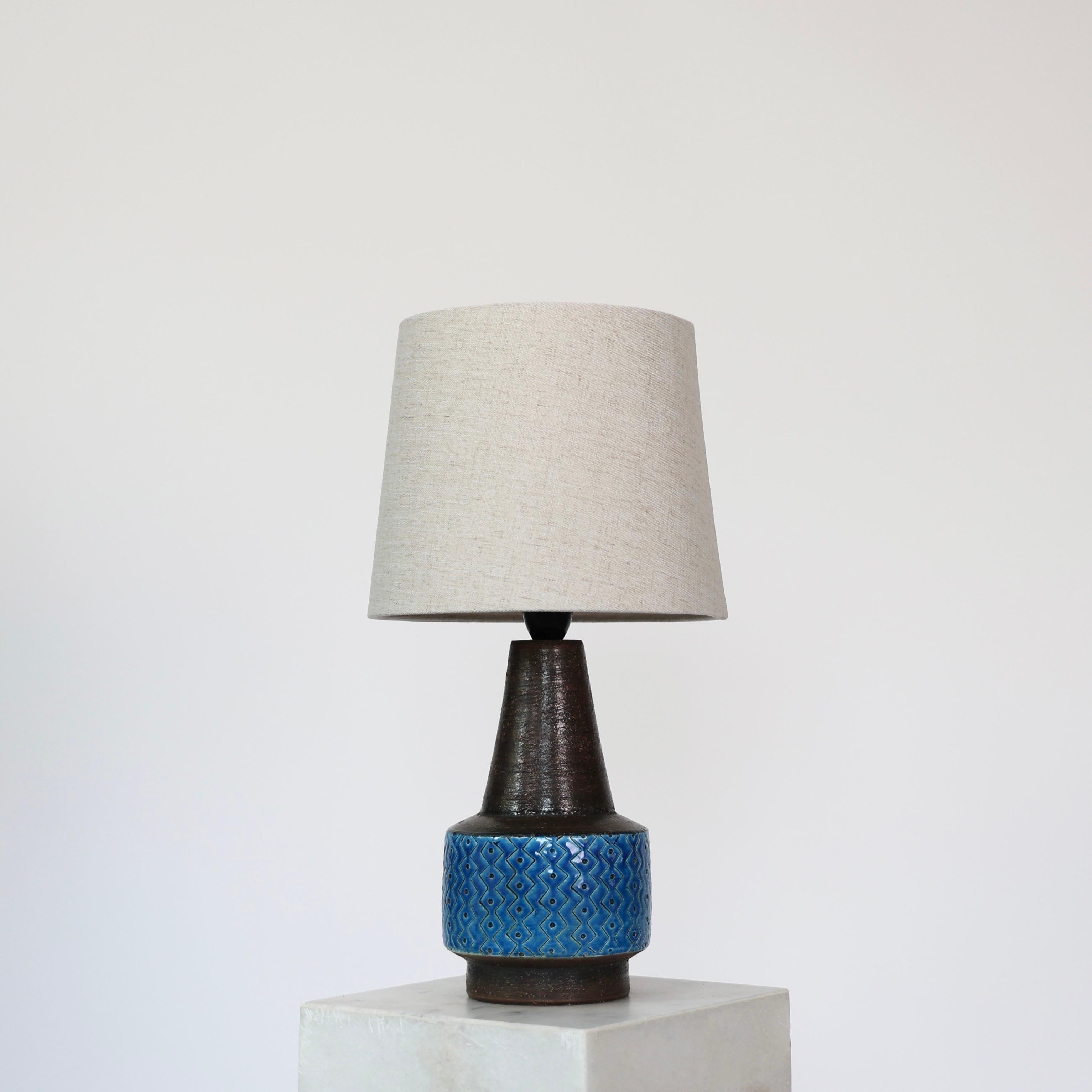 Schreibtischlampe aus Steingut von Svend Aage Holm Sorensen, 1950er Jahre (Brutalismus) im Angebot