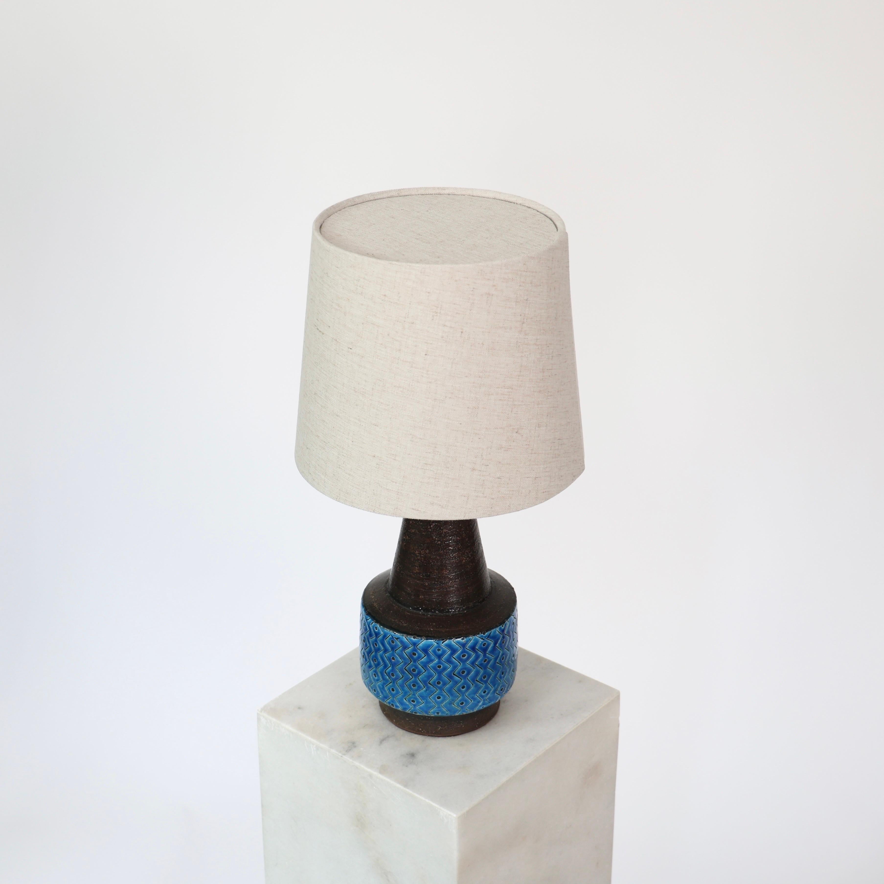 Schreibtischlampe aus Steingut von Svend Aage Holm Sorensen, 1950er Jahre (Mitte des 20. Jahrhunderts) im Angebot