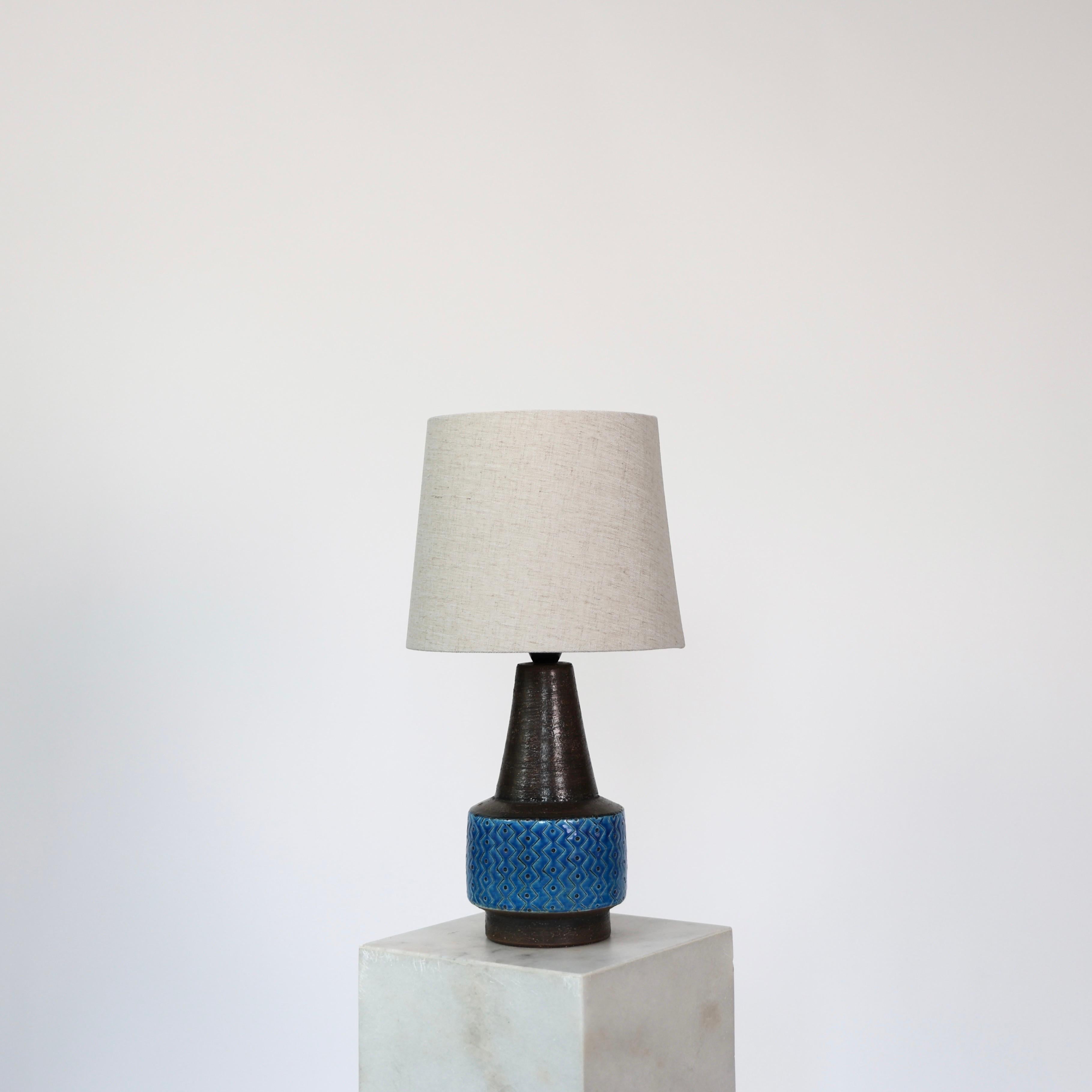 Schreibtischlampe aus Steingut von Svend Aage Holm Sorensen, 1950er Jahre im Angebot 5