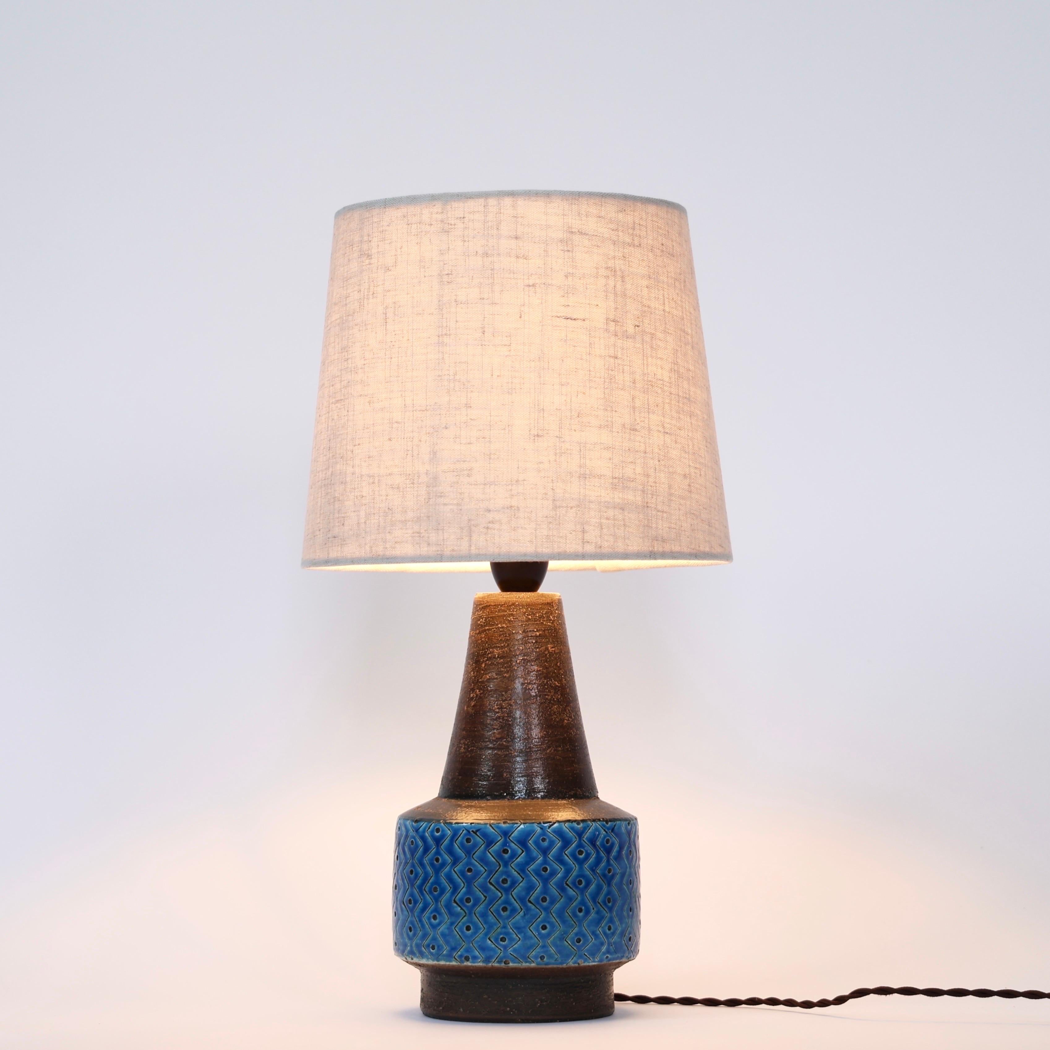 Schreibtischlampe aus Steingut von Svend Aage Holm Sorensen, 1950er Jahre im Angebot 1