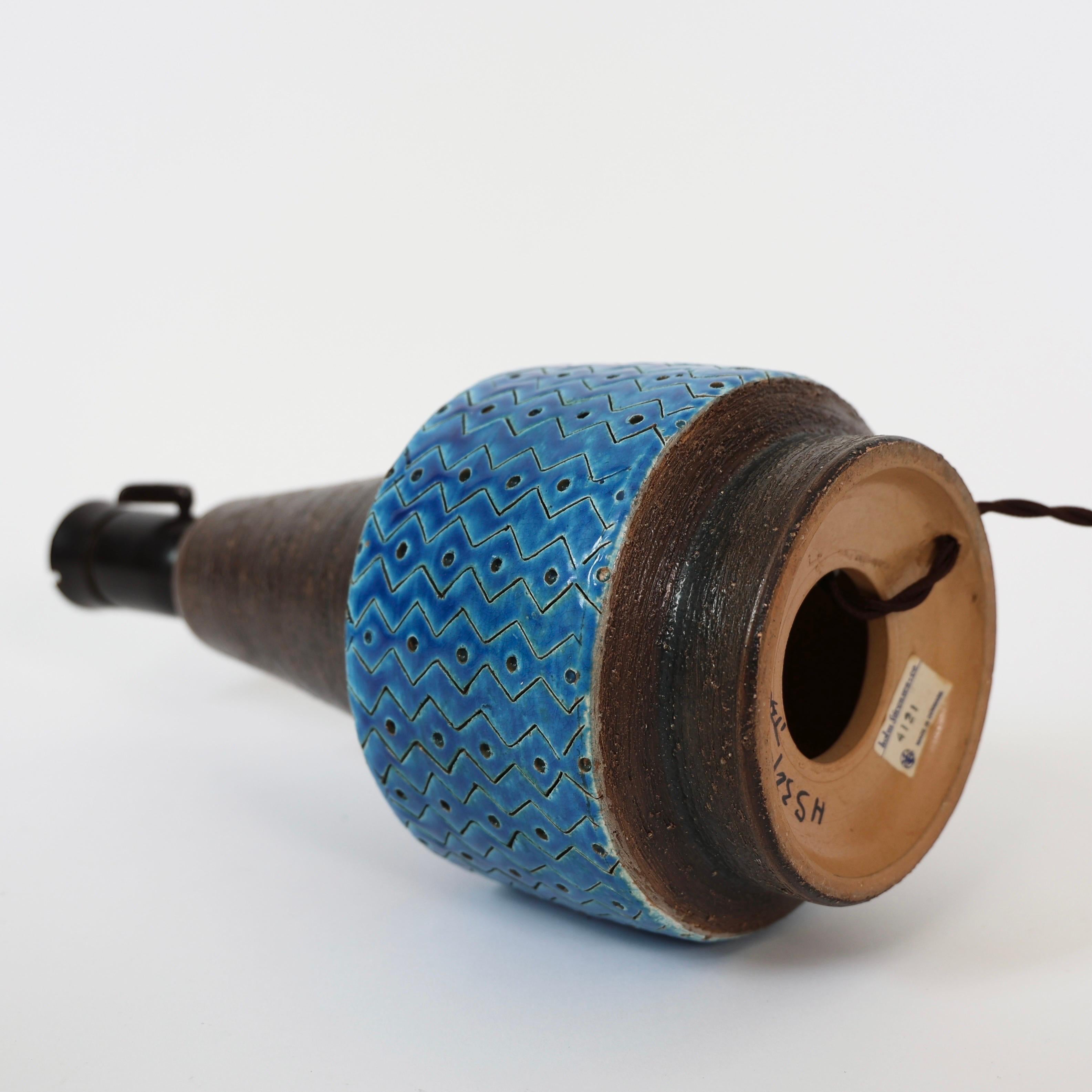 Schreibtischlampe aus Steingut von Svend Aage Holm Sorensen, 1950er Jahre im Angebot 2