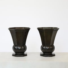 Substantial Art Deco Vases by Just Andersen, 1930s, Denmark