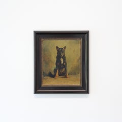 O. A. Hermansen "Ritratto di pastore tedesco", pittura a olio, 1880, Danimarca