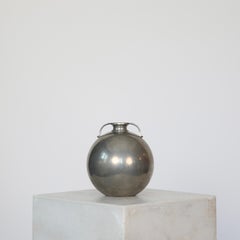 Round Pewter Vase by Just Andersen, 1930s, Denmark