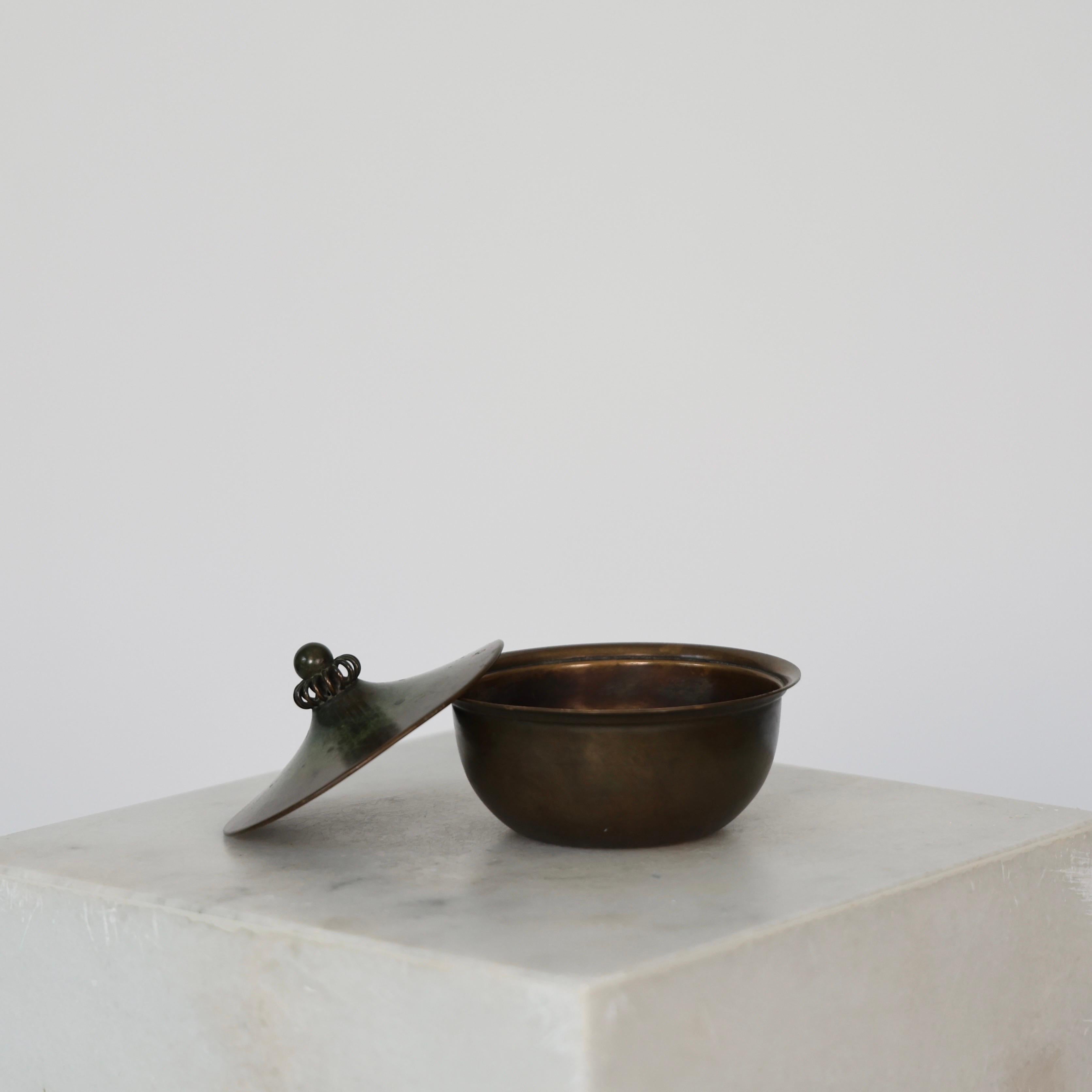 Mid-20th Century Bronze Jar by Just Andersen, 1930s, Denmark For Sale