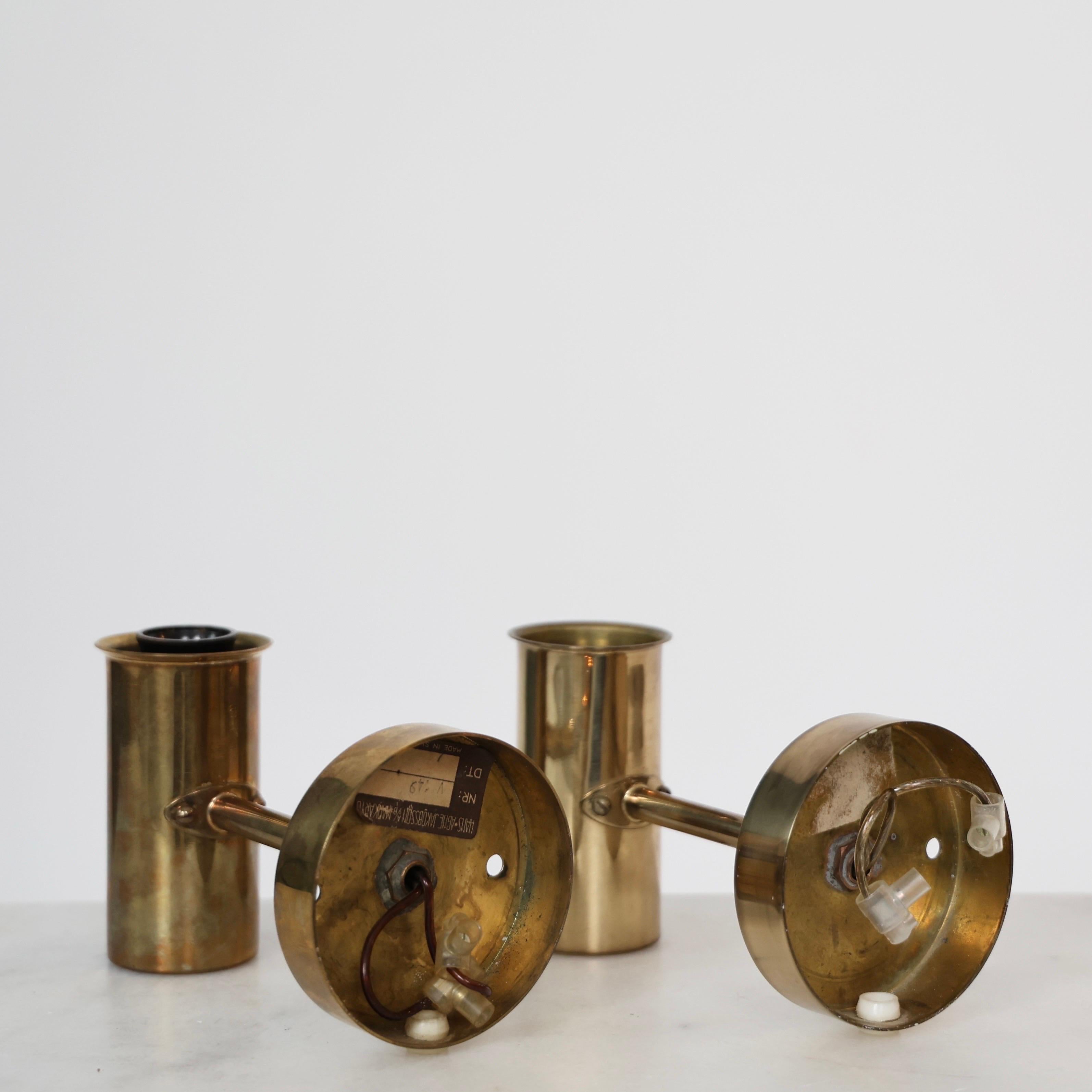 Set di lampade in ottone Patricia V149 di Hans-Agne Jakobsson, anni '60, Svezia in vendita 2