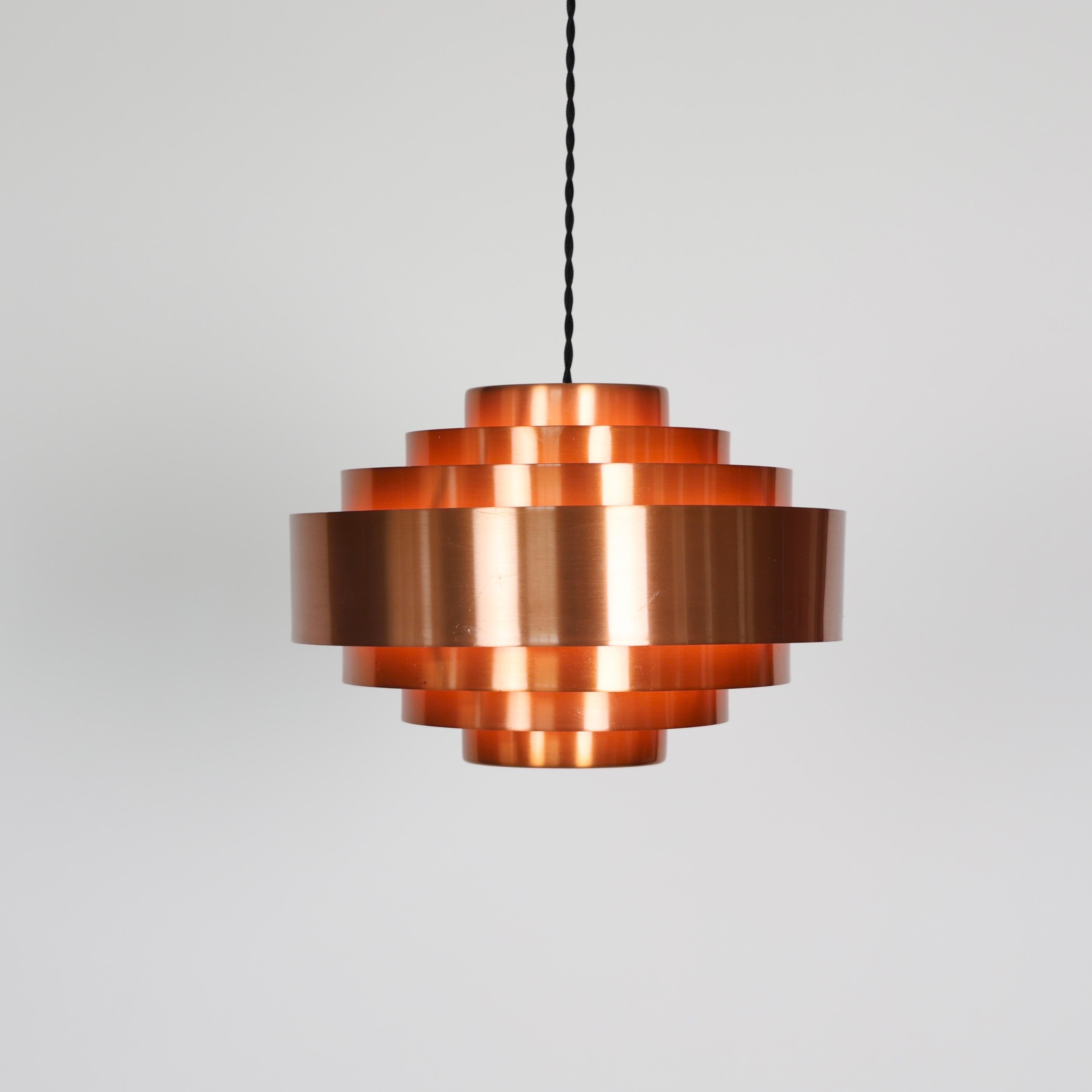 Danese Lampada a sospensione in rame di Jo Hammerborg per Fog and Morup, 1960, Danimarca in vendita