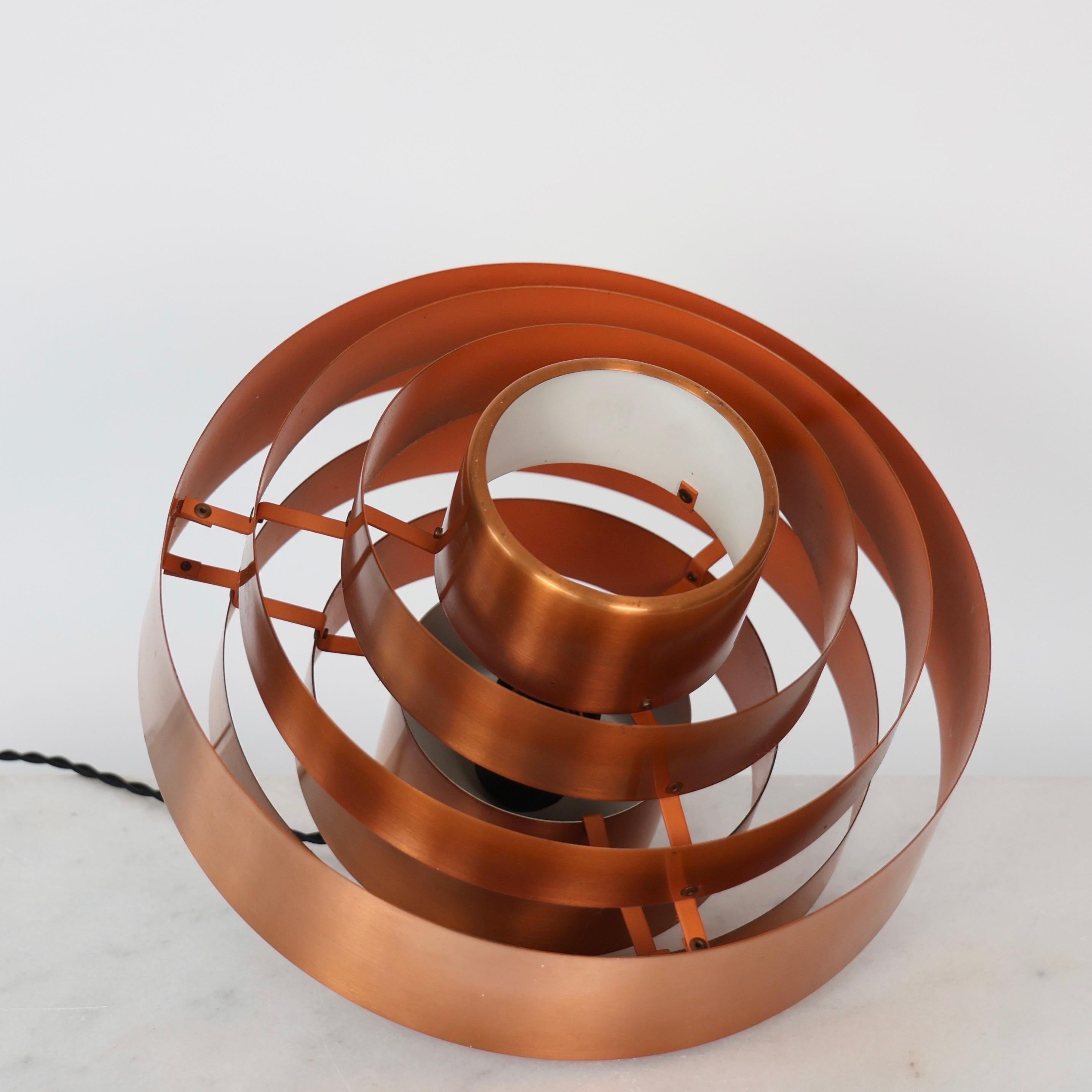 Lampada a sospensione in rame di Jo Hammerborg per Fog and Morup, 1960, Danimarca in vendita 3