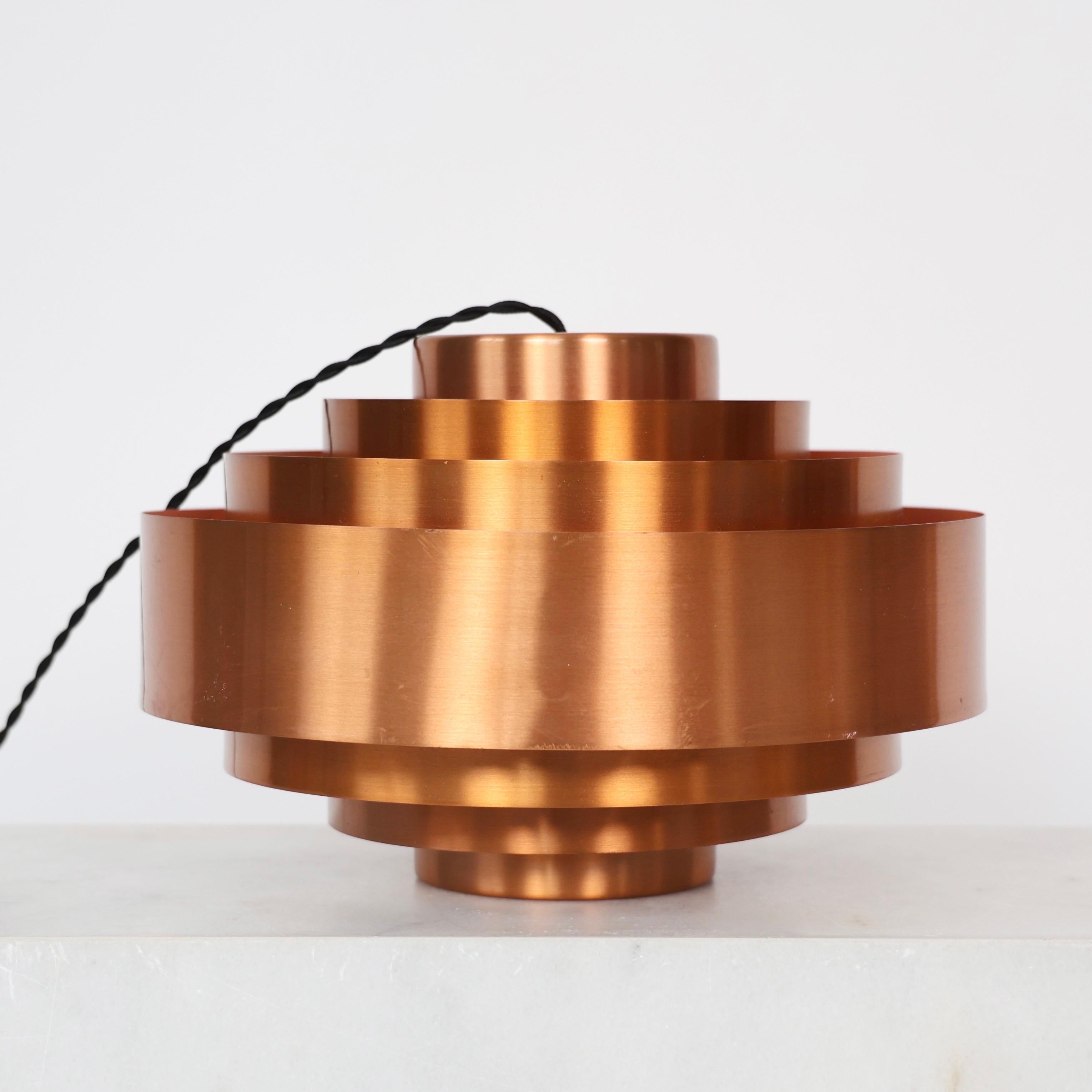 Lampada a sospensione in rame di Jo Hammerborg per Fog and Morup, 1960, Danimarca in vendita 2