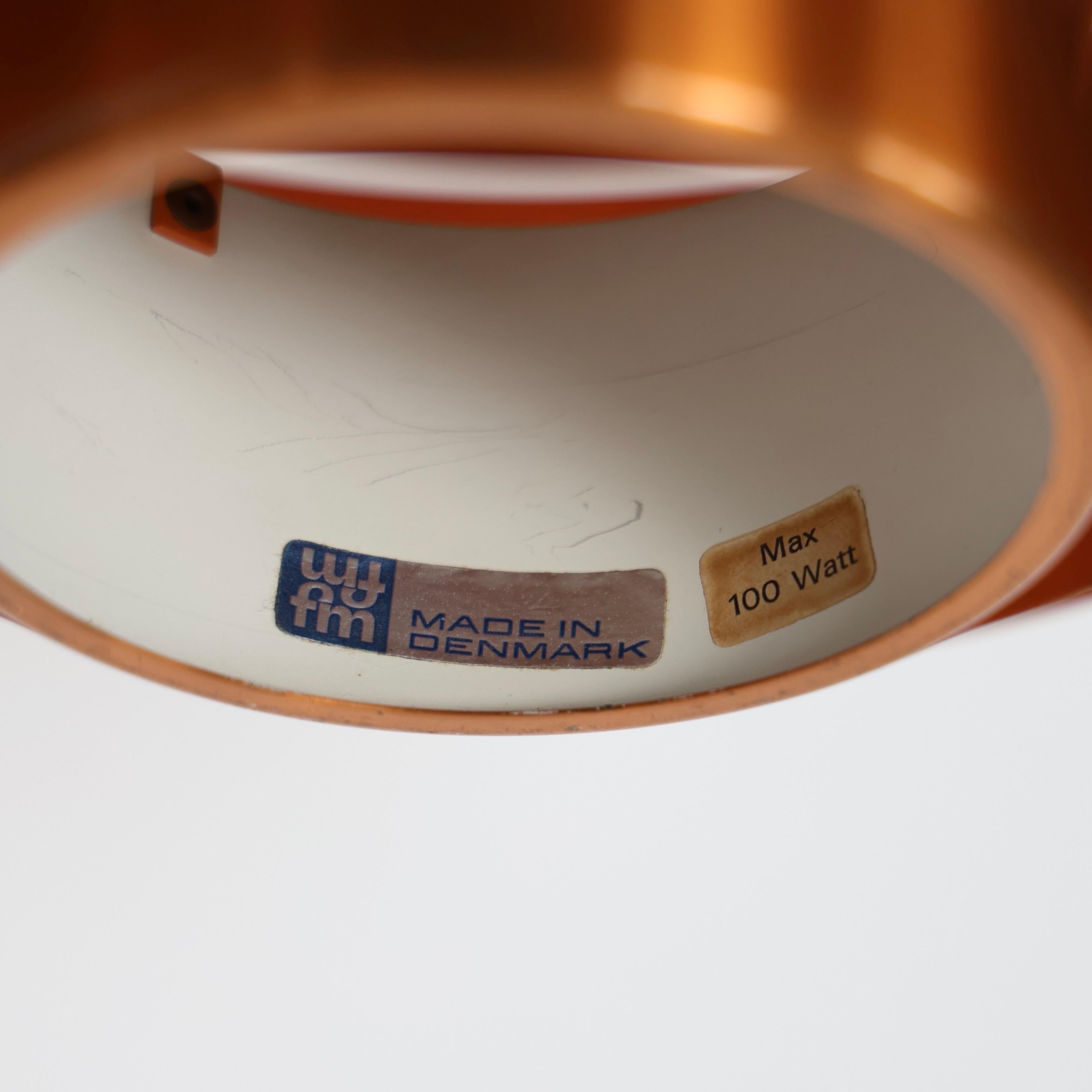 Lampada a sospensione in rame di Jo Hammerborg per Fog and Morup, 1960, Danimarca in vendita 4