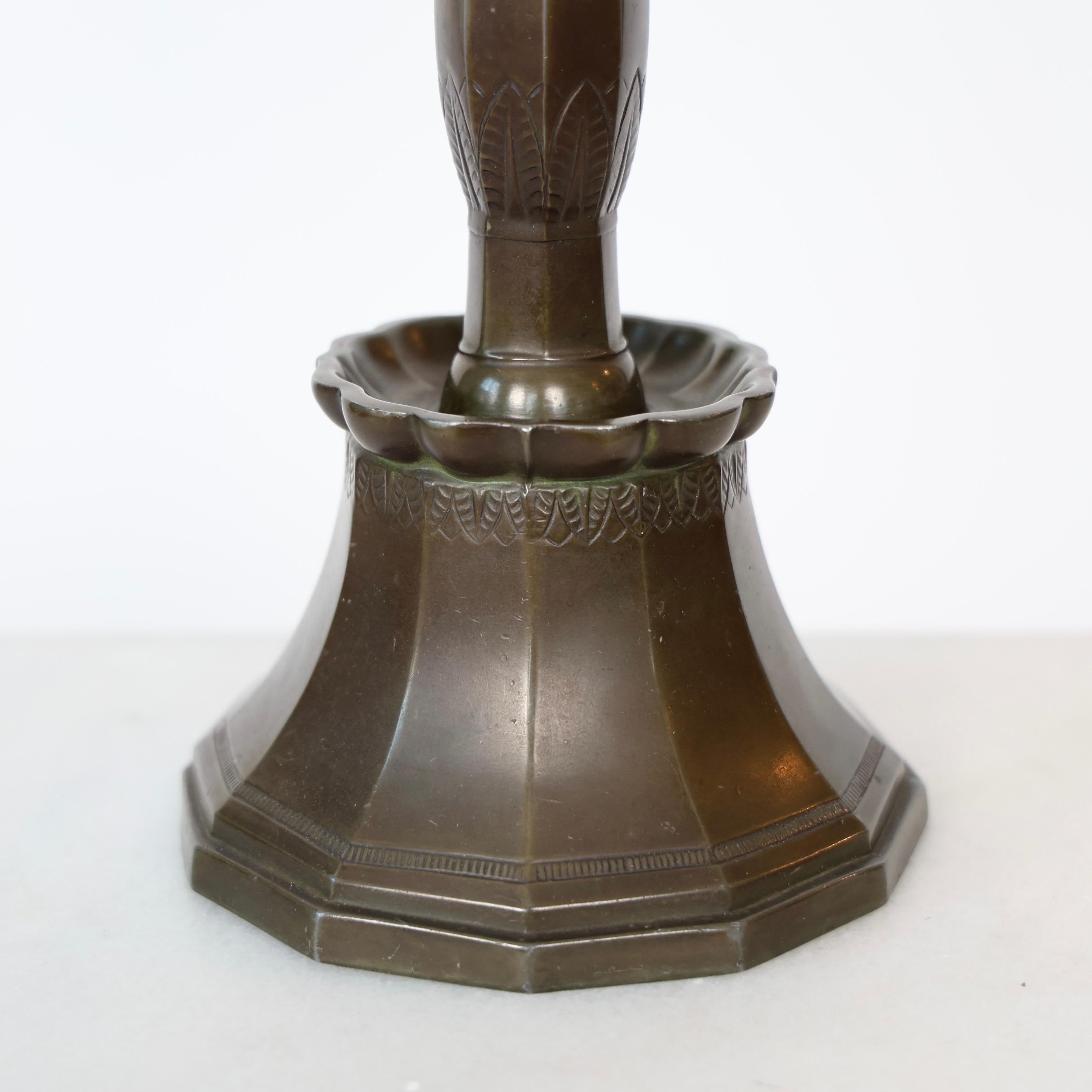 Lampes de table Diskometal de Just Andersen, années 1920, Danemark en vente 3