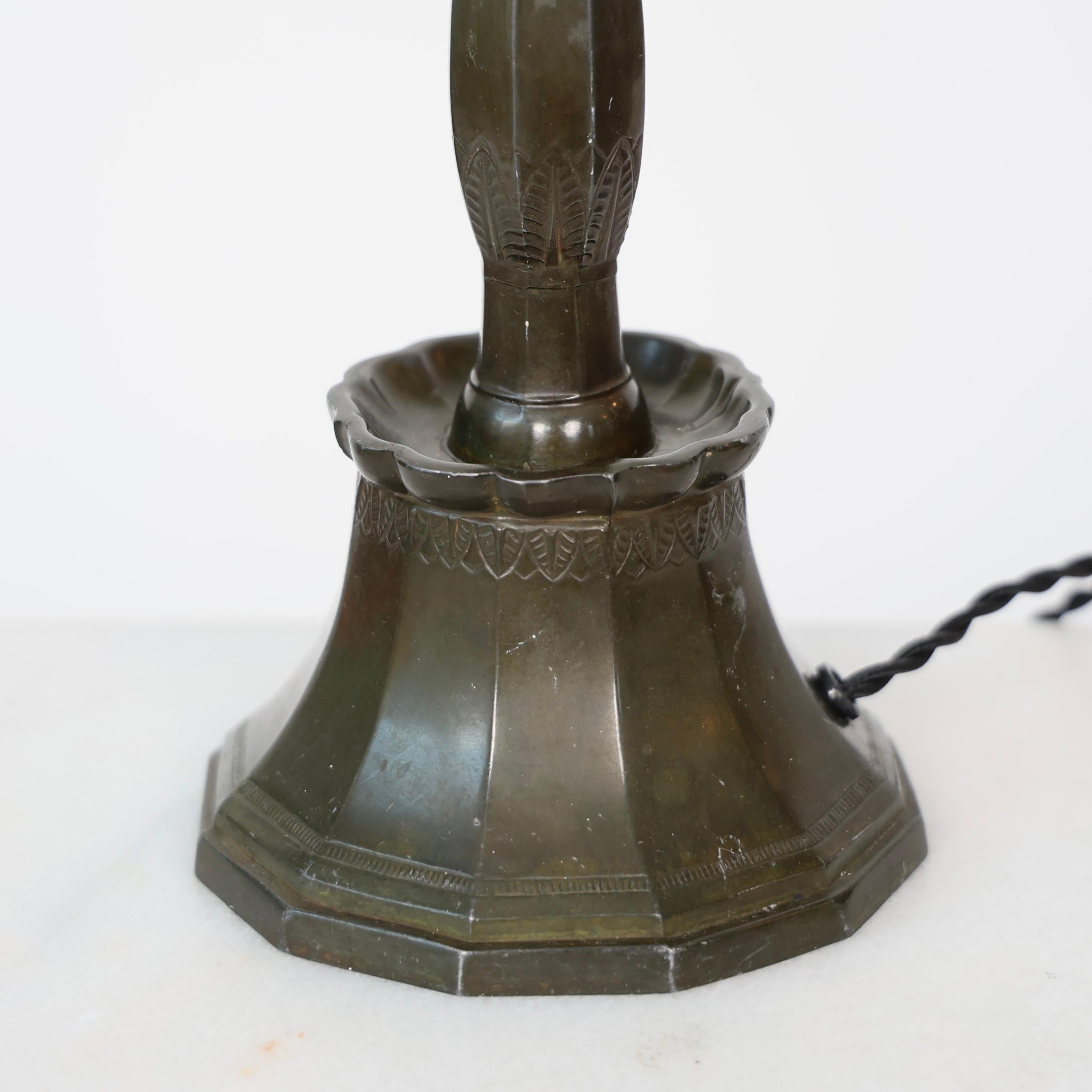 Lampes de table Diskometal de Just Andersen, années 1920, Danemark en vente 4