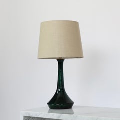 Green Glass Desk Lamp by Lisbeth Brams for Fog & Morup, 1960s, Denmark