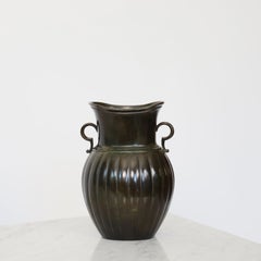 Vase Discométal de style Amphora par Just Andersen, années 1920, Danemark