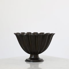 Scalloped Pedestal Bowl by Just Andersen 1920s, Denmark