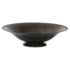Pedestal Light Bronze Bowl designed by Just Andersen, Denmark
