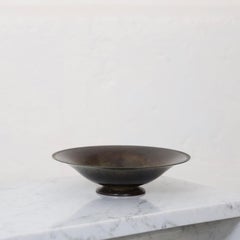 Pedestal Light Bronze Bowl designed by Just Andersen, Denmark