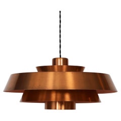 Lampada a sospensione Nova in rame di Jo Hammerborg per Fog and Morup, 1960, Danimarca