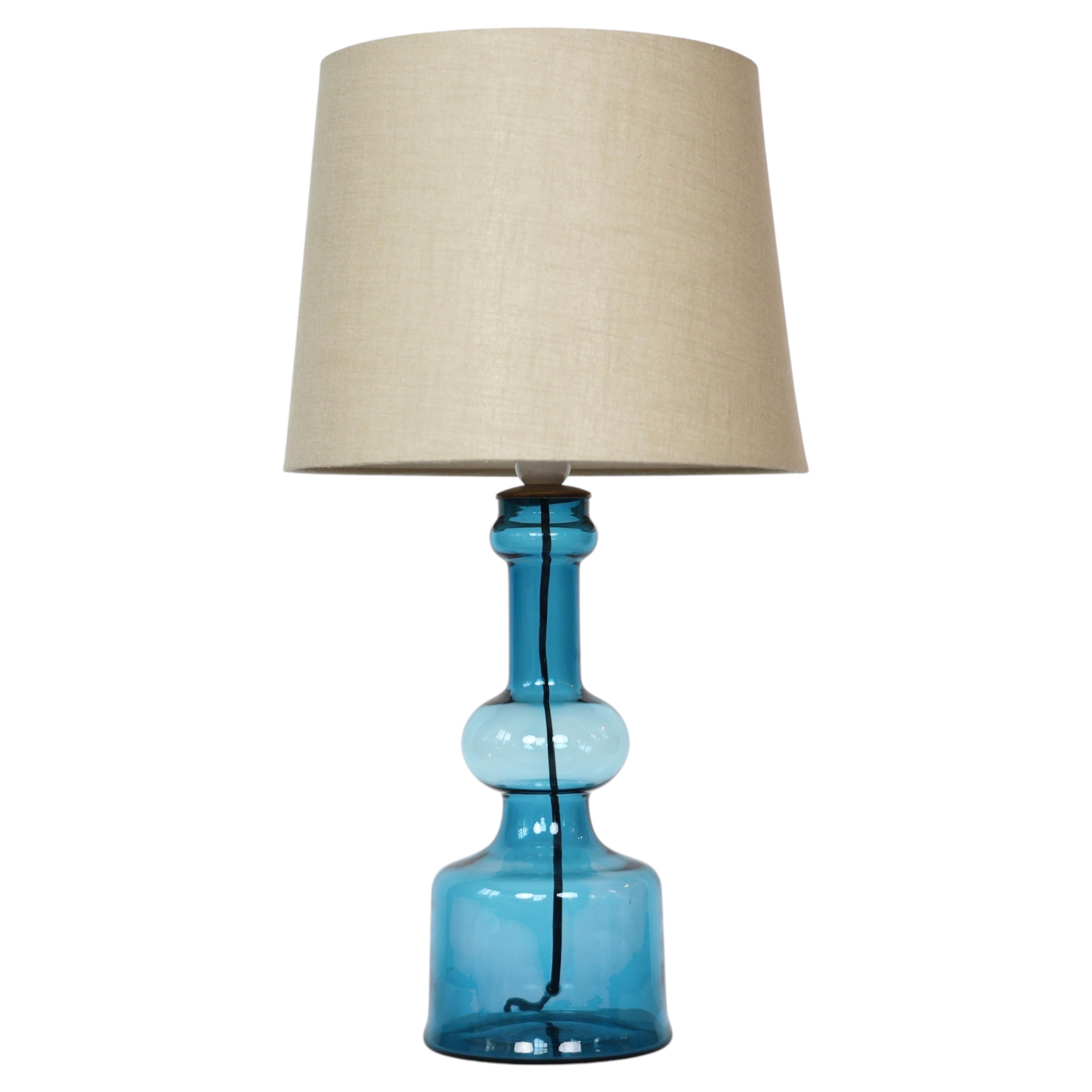 Danish Modern Glass Table Lamp by Lisbeth Brams for Fog & Morup, 1960s, Denmark For Sale