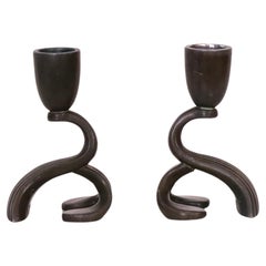 Set of Just Andersen candle holders, 1930s, Denmark