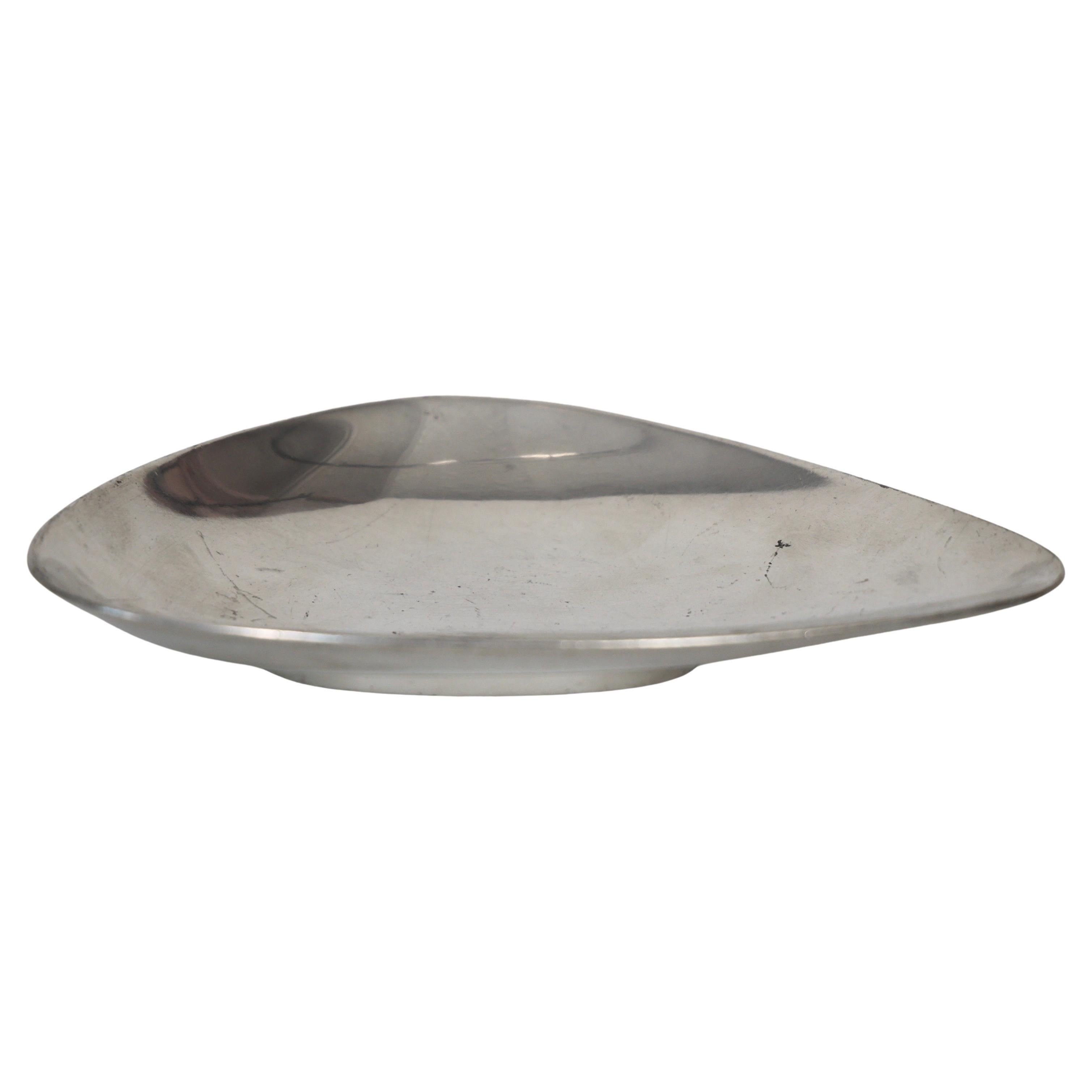 Pewter Plate designed by Arne Erkers for Just Andersen, 1950s, Denmark