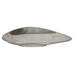 Assiette en étain designée par Arne Erkers pour Just Andersen, années 1950, Danemark