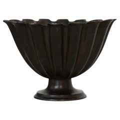 Scalloped Pedestal Bowl by Just Andersen 1920s, Denmark