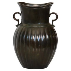 Vase Discométal de style Amphora par Just Andersen, années 1920, Danemark