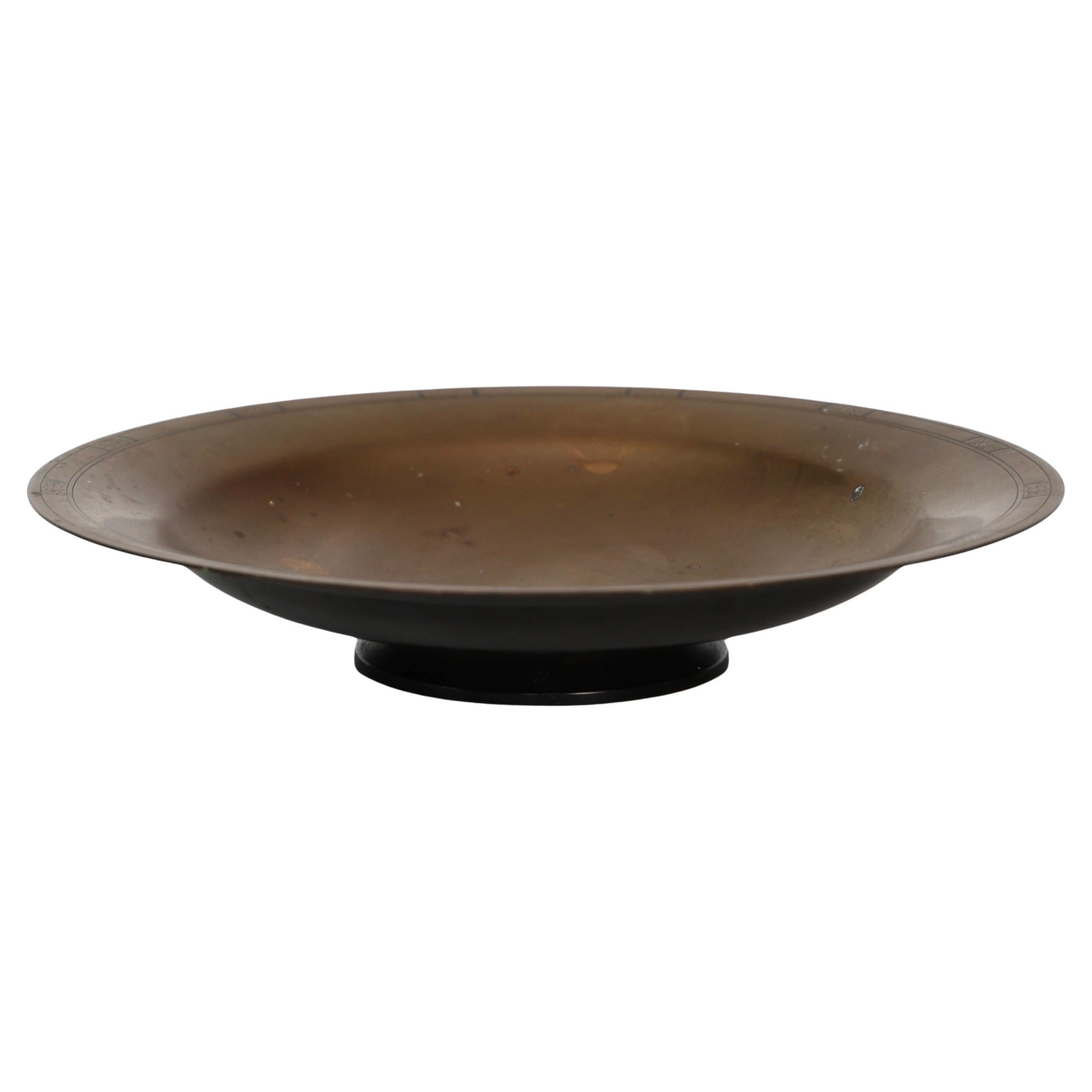Pedestal Bronze Bowl by Just Andersen, 1930s, Denmark For Sale