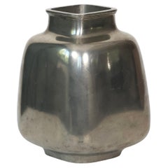 Square Pewter Vase by Just Andersen, 1950s, Denmark