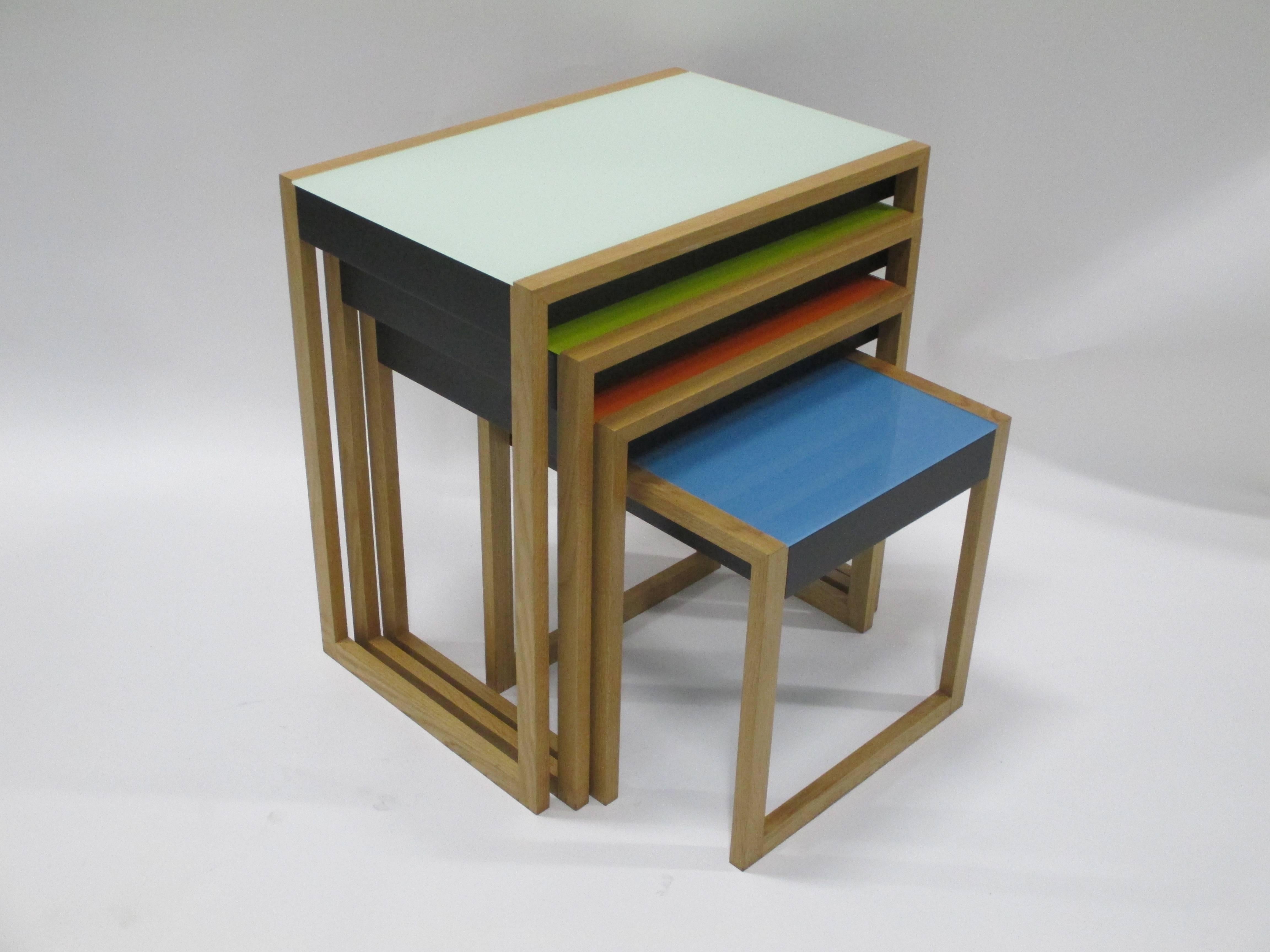American Four Stacking Side Tables by Josef Albers