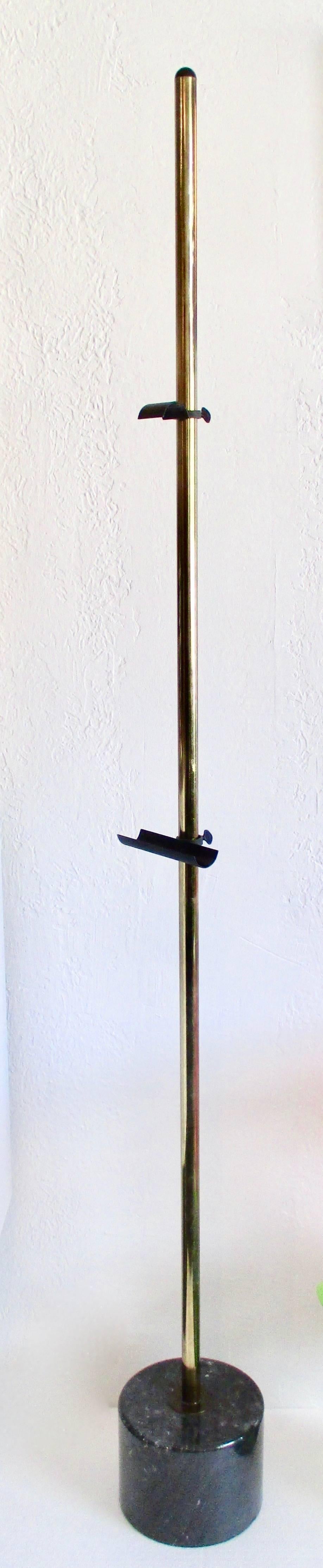 Curtis Jere / Artisan House, adjustable display easel, brass finish
with solid marble base, circa 1970.
 