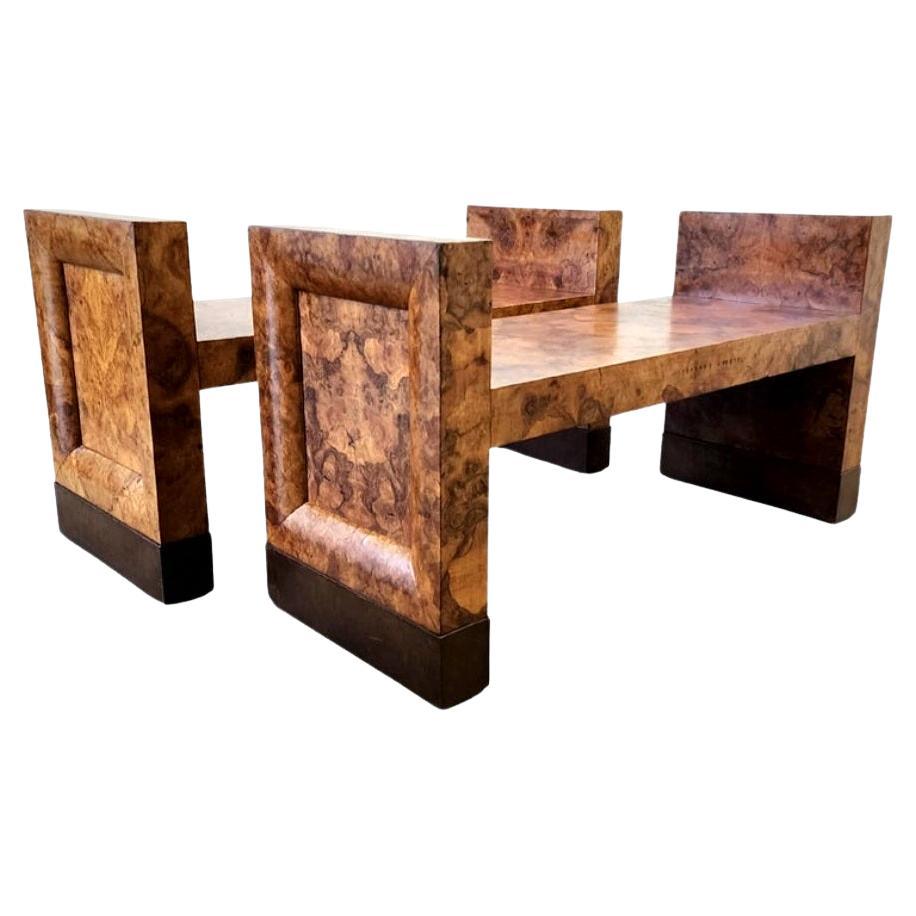 Pair of Art Deco Benches England 1920's  For Sale