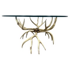 Arthur Court Cast Aluminum Antler Cocktail Table