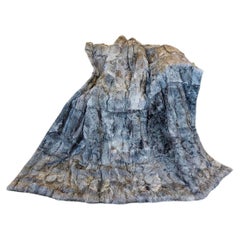 Natural Spanish Blue Goat Fur King Size Blanket